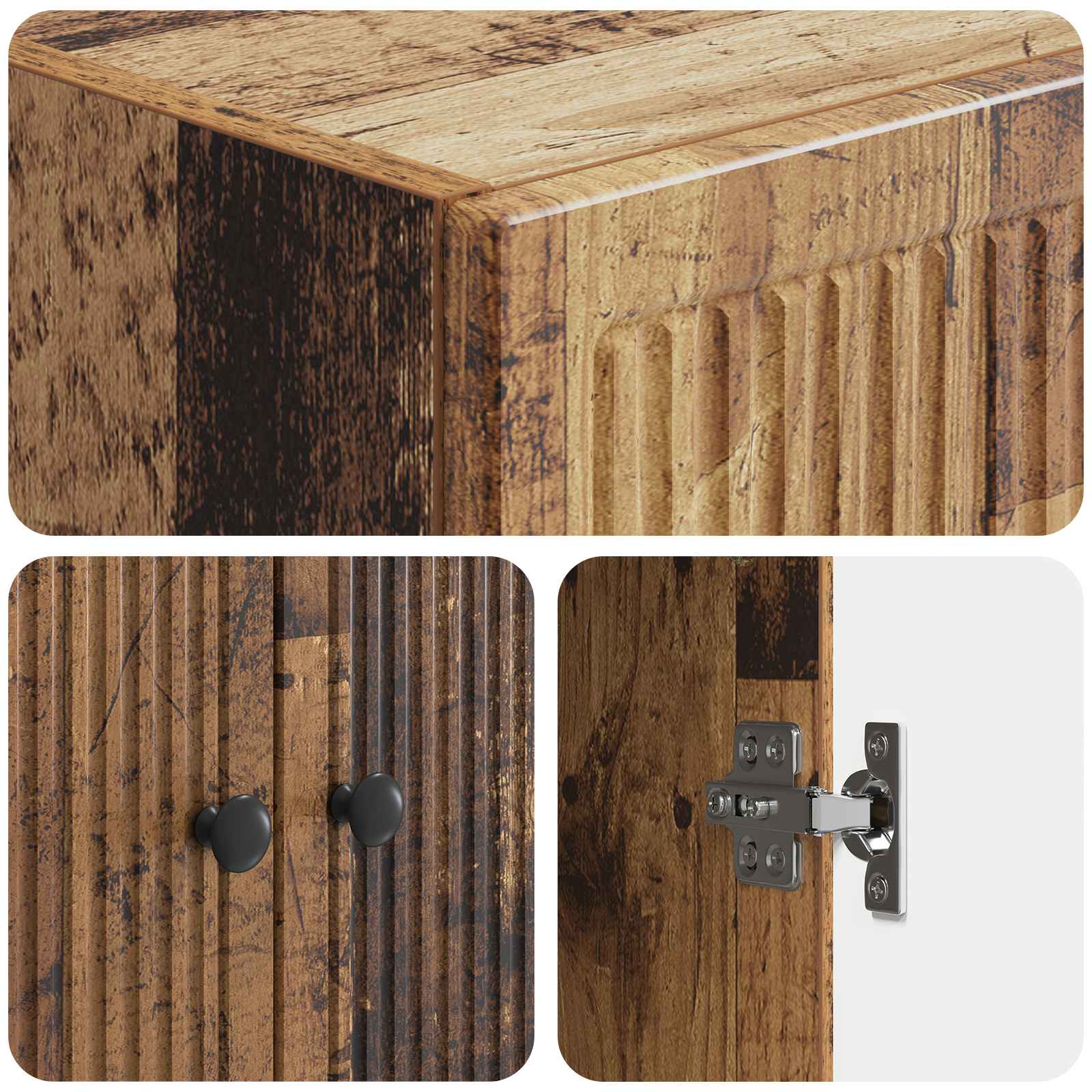 Kastenset 2 pcs Oud hout 66 x 34,5 x 90 cm Bewerkt hout – afbeelding 8