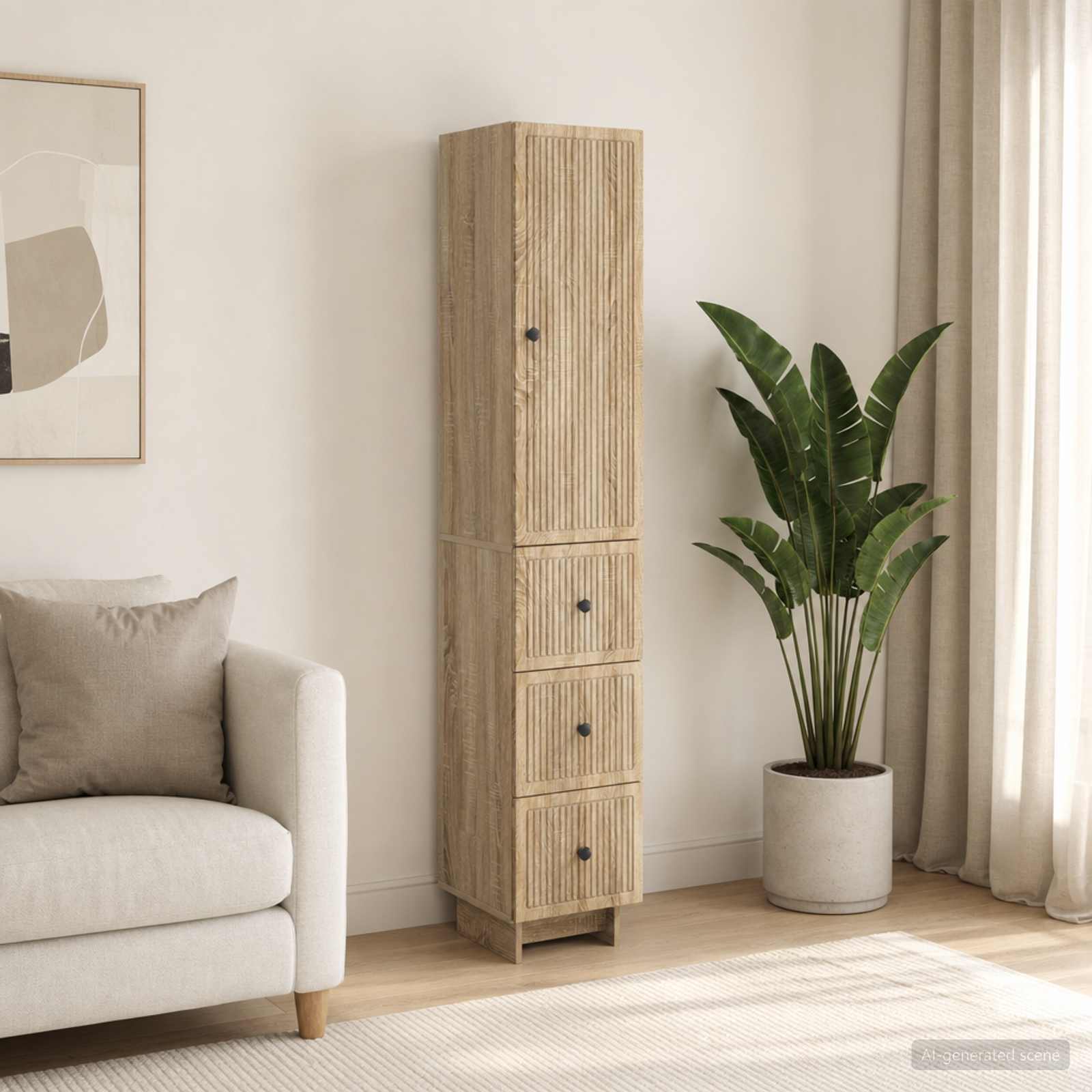 Kastenset 2 pcs 33 x 34,5 x 90 cm Bewerkt hout