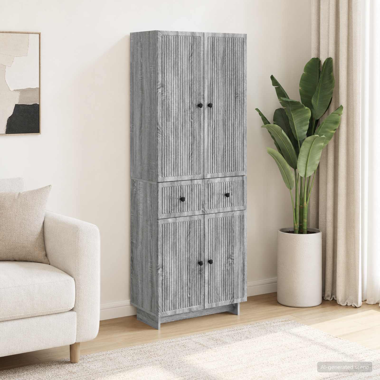 Kastenset 2 pcs 66 x 34,5 x 90 cm Bewerkt hout