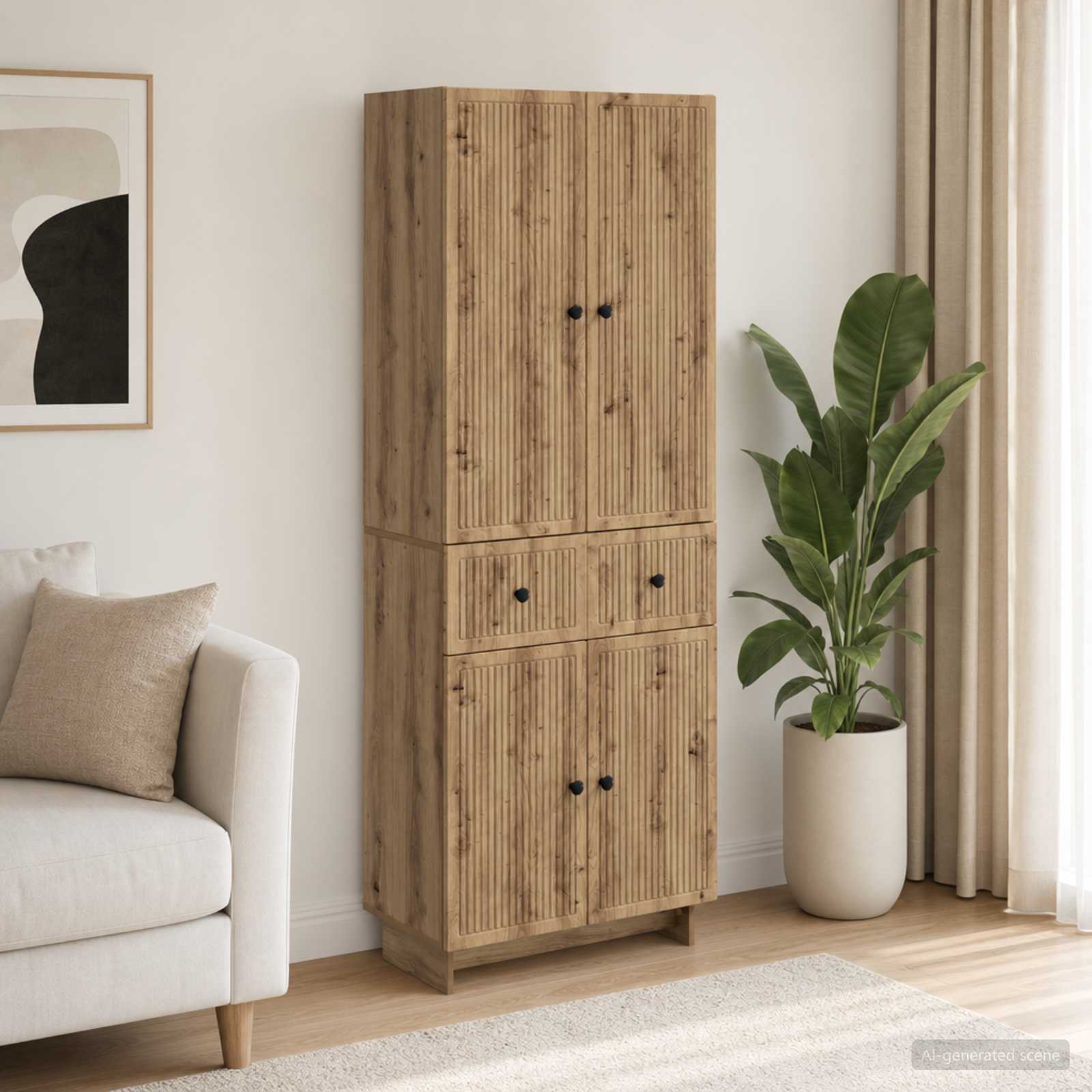 Kastenset 2 st Bewerkt hout – afbeelding 1