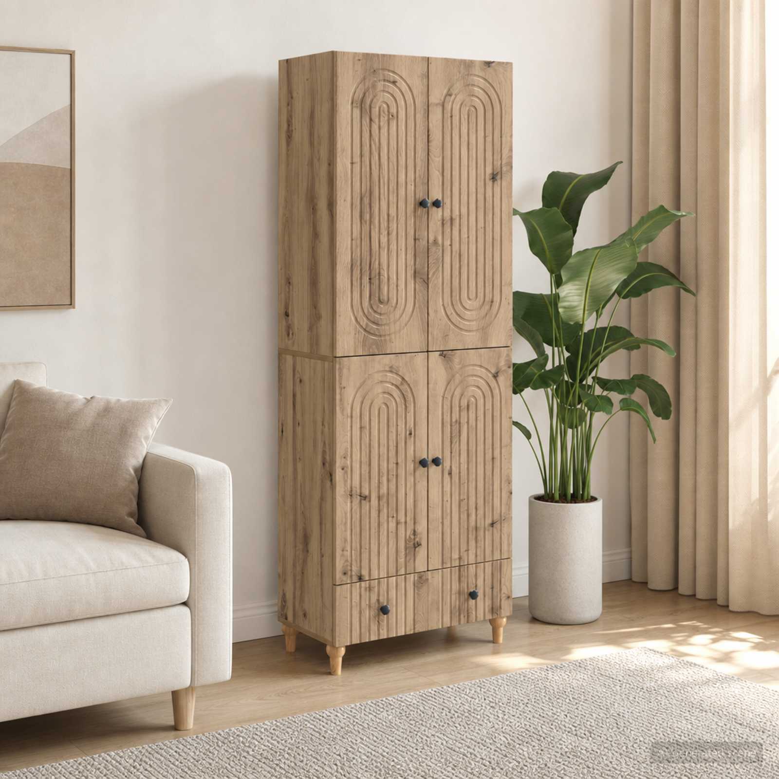 Kastenset 2 st Bewerkt hout – afbeelding 1