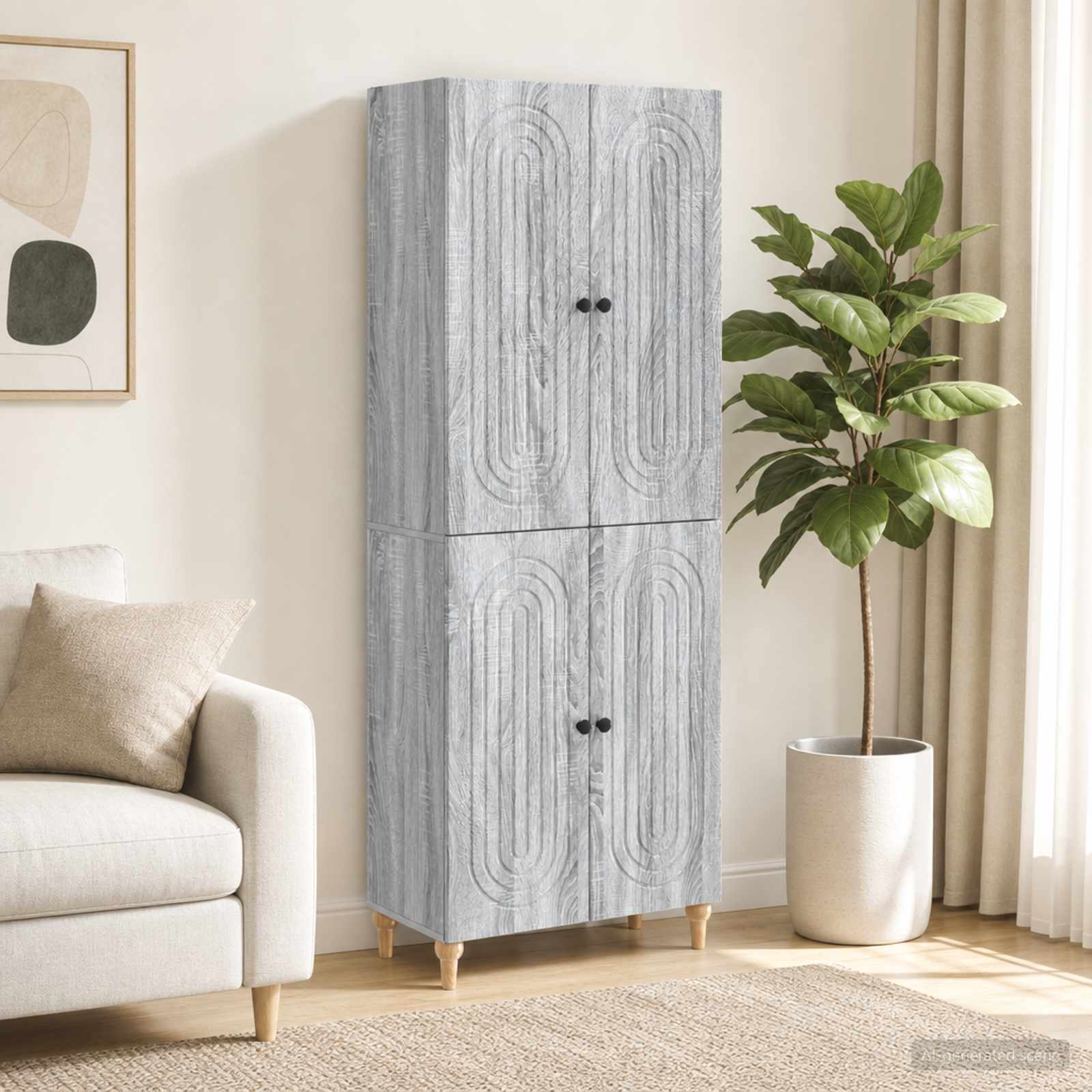 Kastenset 2 pcs 66 x 34,5 x 90 cm Bewerkt hout