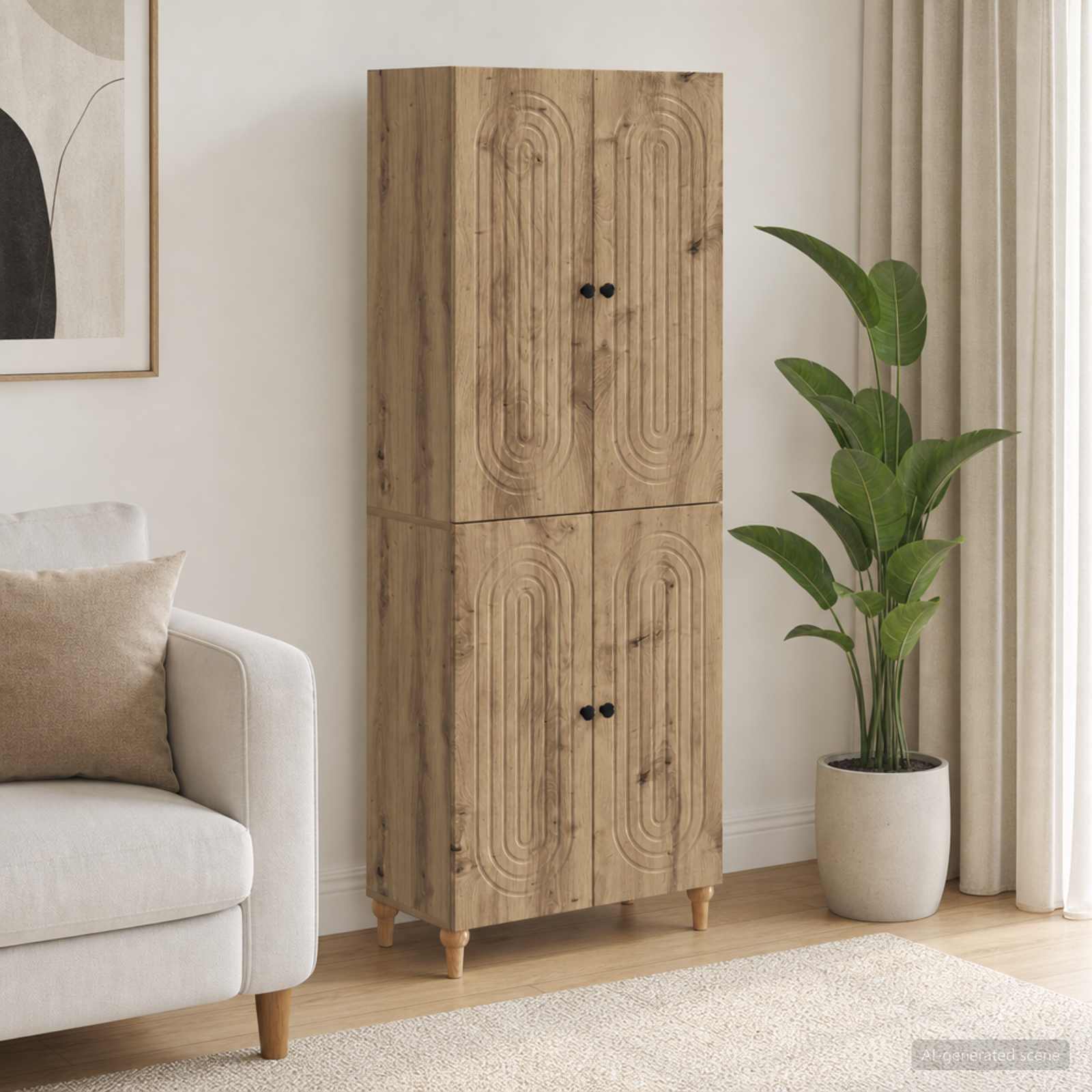 Kastenset 2 st Bewerkt hout