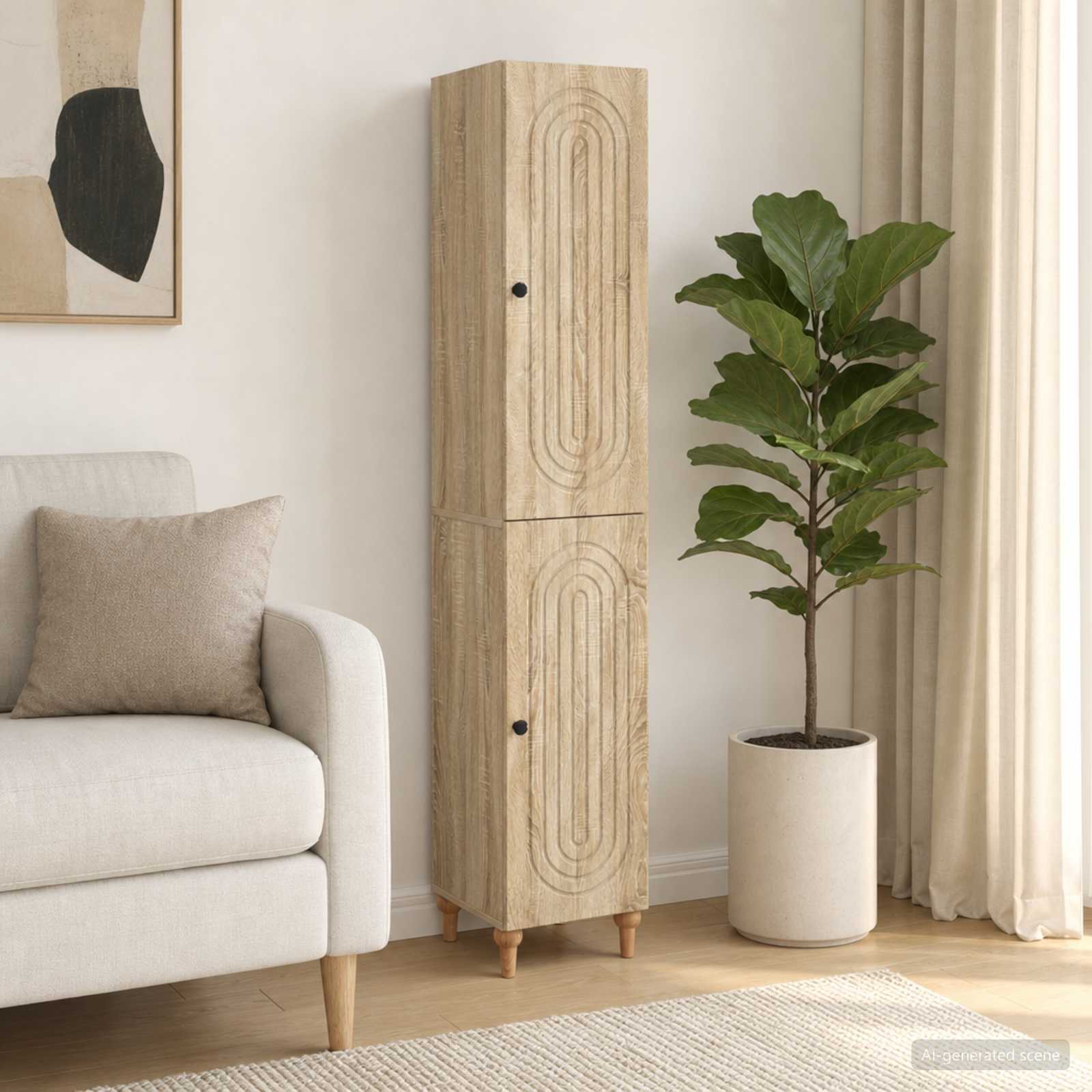 Kastenset 2 pcs Sonoma Eiken Bewerkt hout