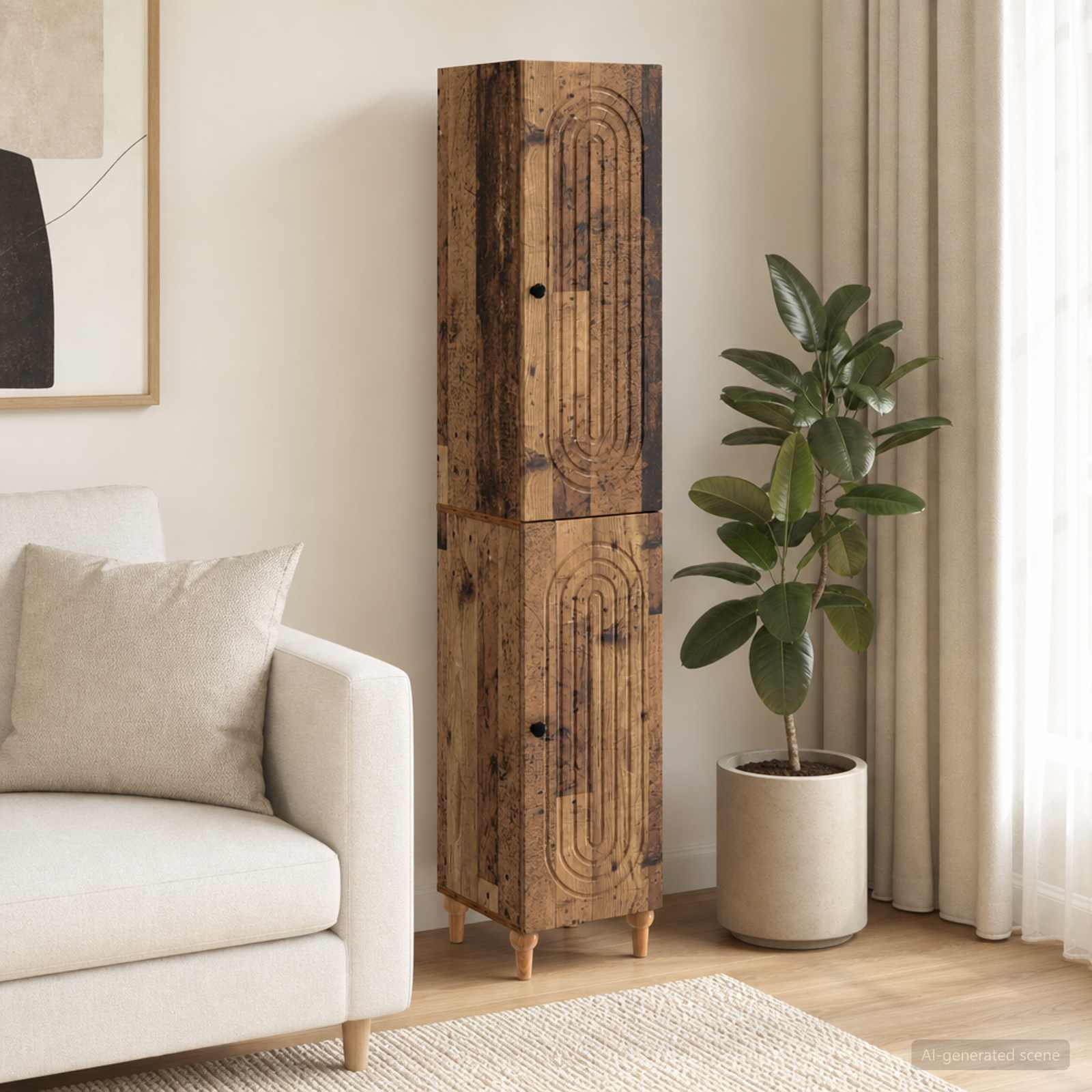 Kastenset 2 pcs Oud hout Bewerkt hout – afbeelding 1