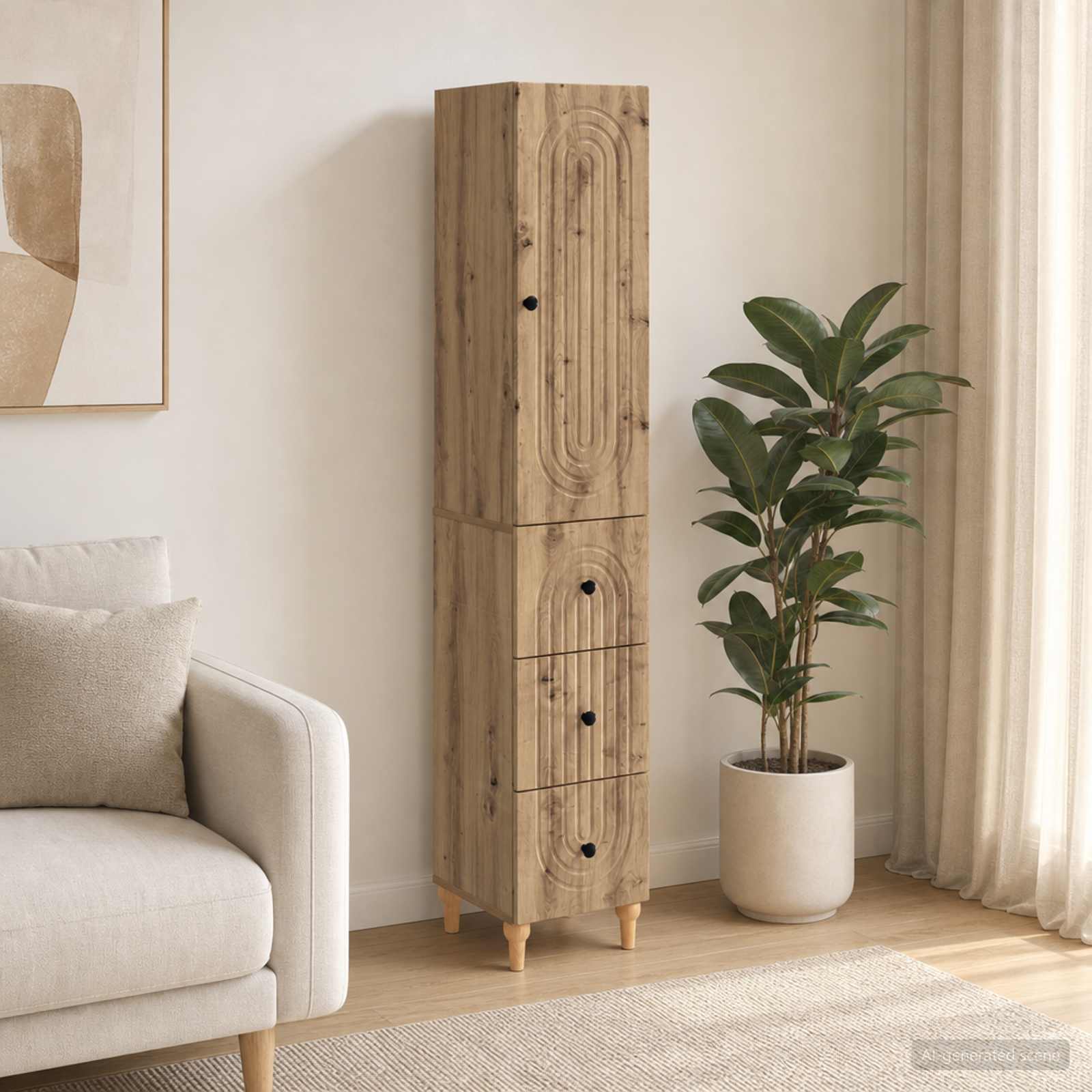 Kastenset 2 st Bewerkt hout