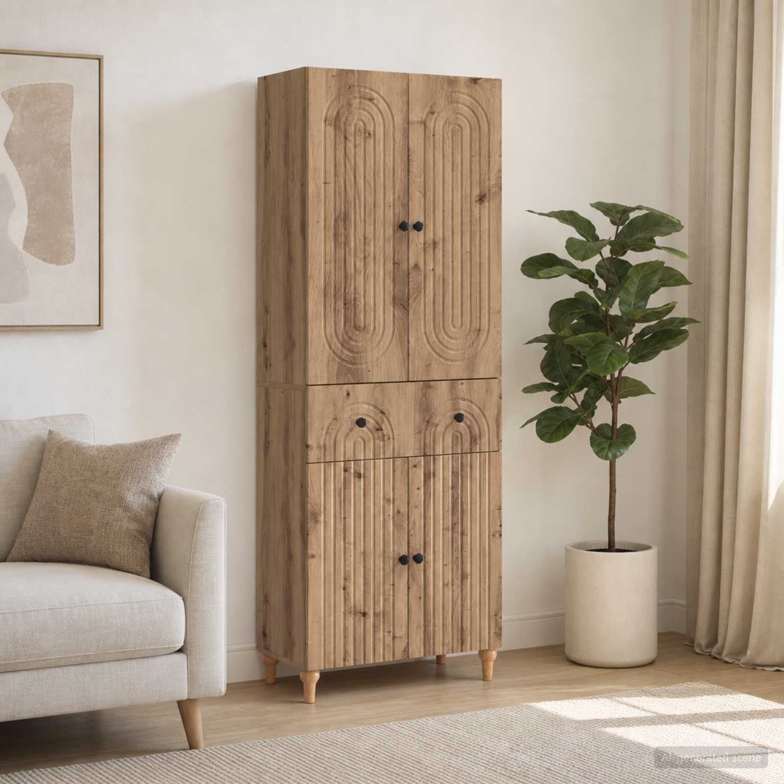 Kastenset 2 st Bewerkt hout