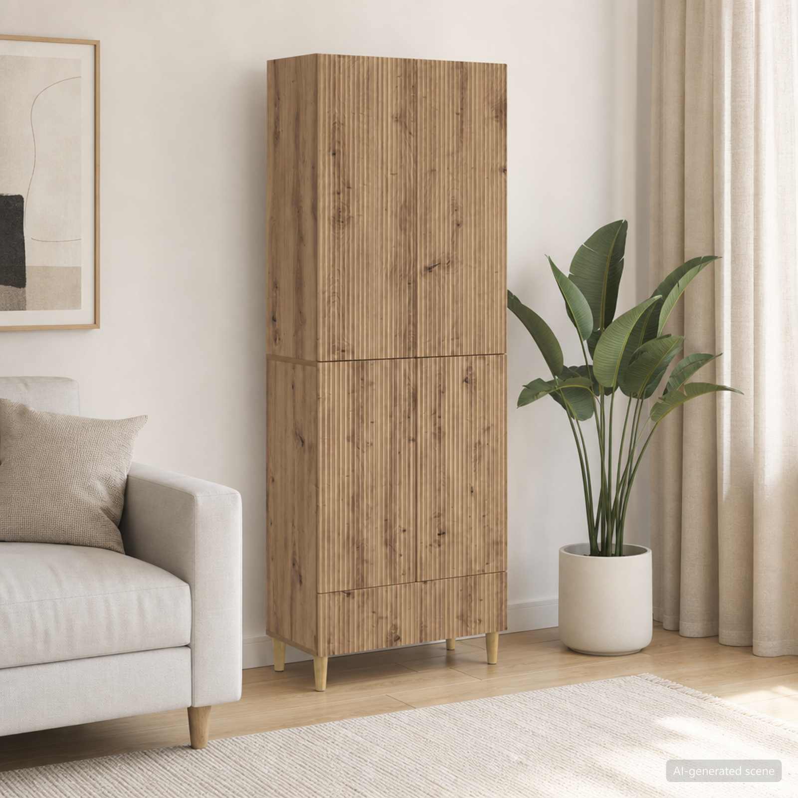 Kastenset 2 st Artisanaal eiken Bewerkt hout