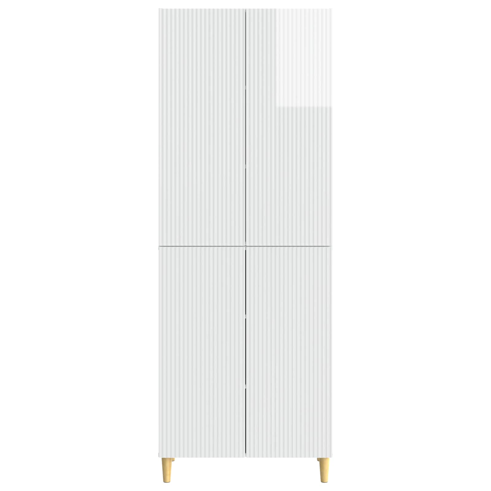Kastenset 2 pcs Hoogglans Wit 66 x 34,5 x 90 cm Bewerkt hout – afbeelding 5