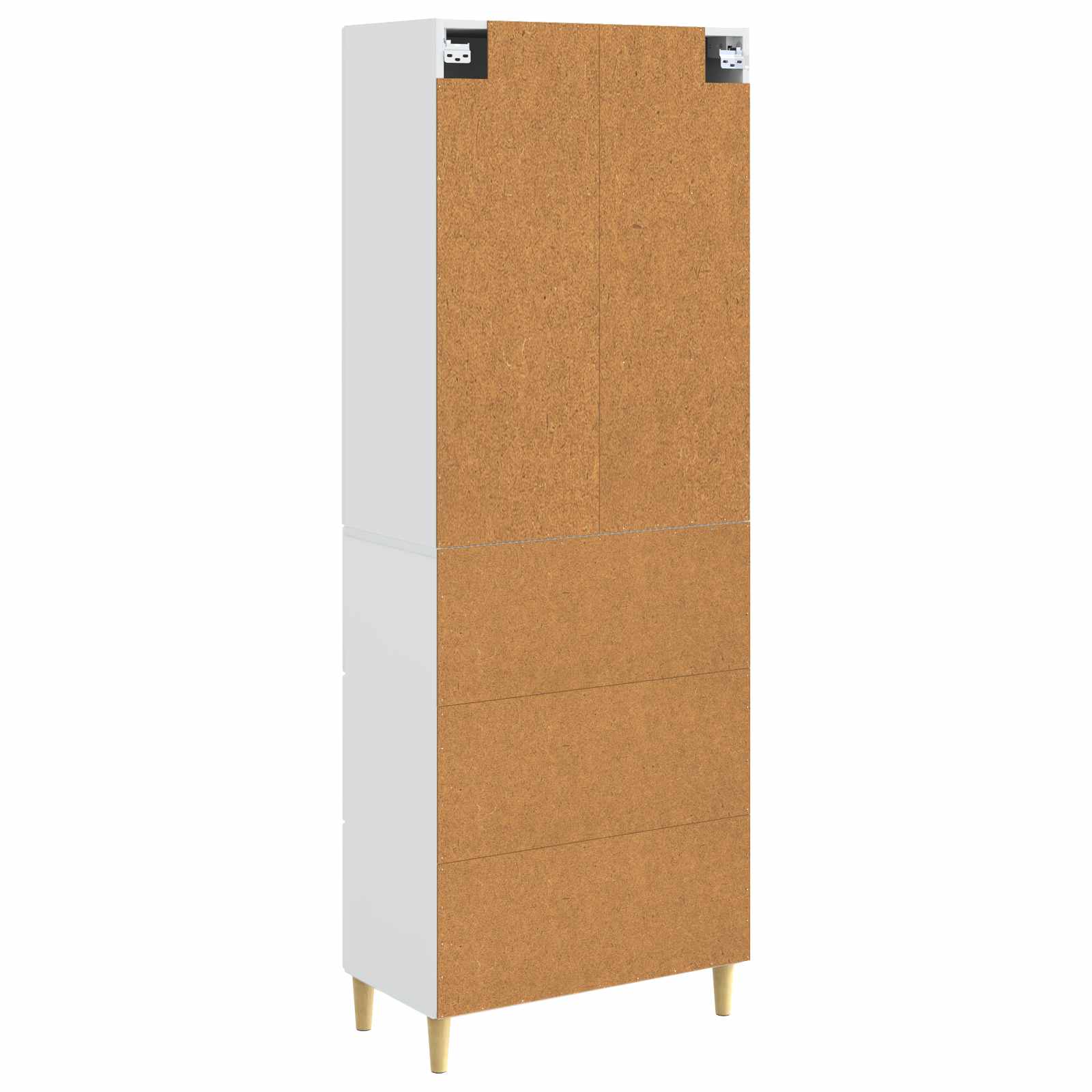 Kastenset 2 pcs Hoogglans Wit 66 x 34,5 x 90 cm Bewerkt hout – afbeelding 7