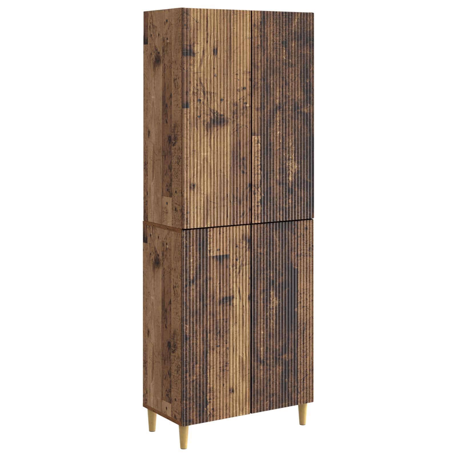 Kastenset 2 pcs Oud hout 66 x 34,5 x 90 cm Bewerkt hout – afbeelding 2