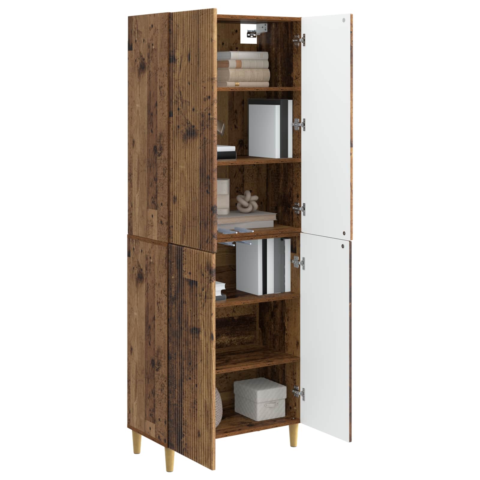 Kastenset 2 pcs Oud hout 66 x 34,5 x 90 cm Bewerkt hout – afbeelding 3