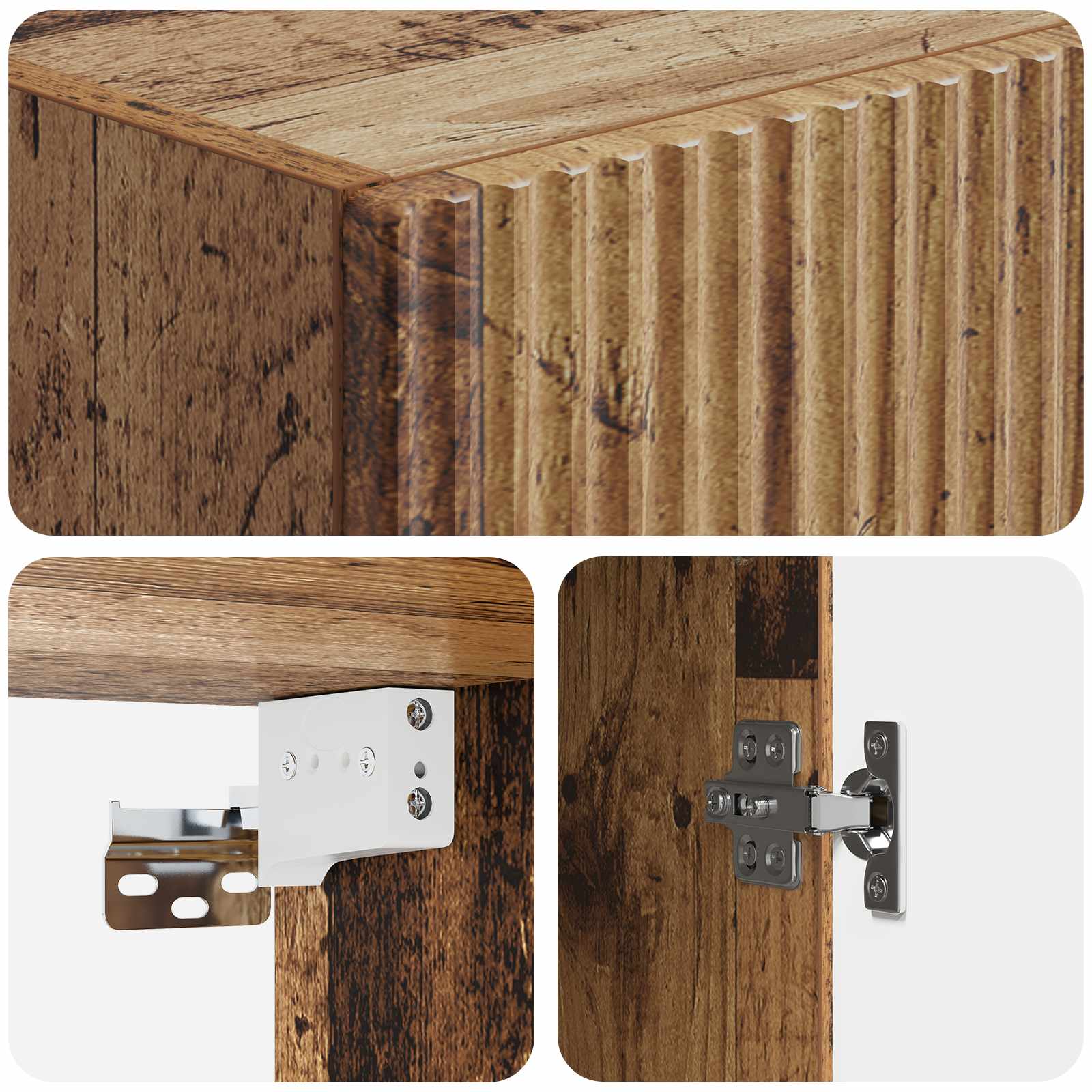 Kastenset 2 pcs Oud hout 66 x 34,5 x 90 cm Bewerkt hout – afbeelding 8