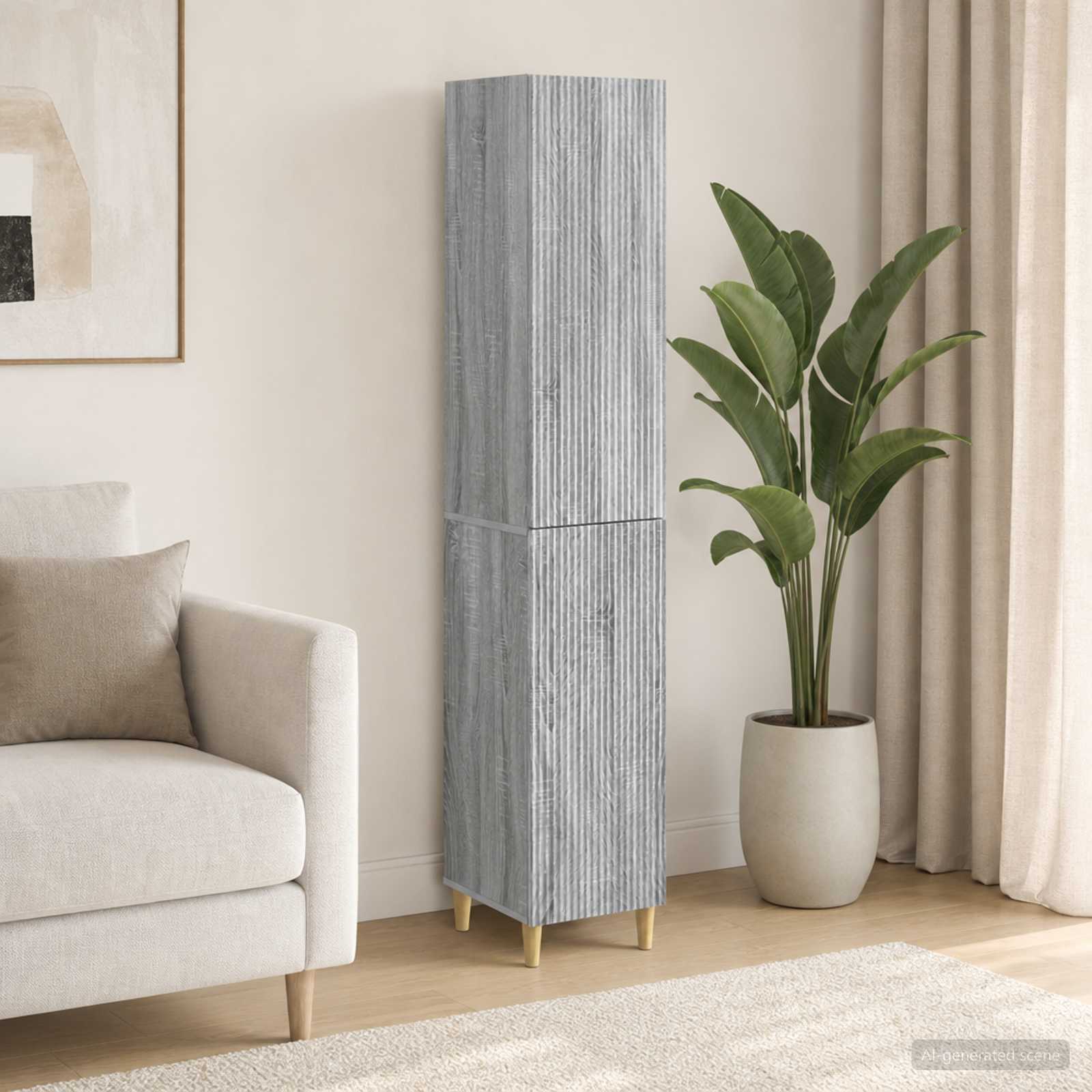 Kastenset 2 pcs 33 x 34,5 x 90 cm Bewerkt hout