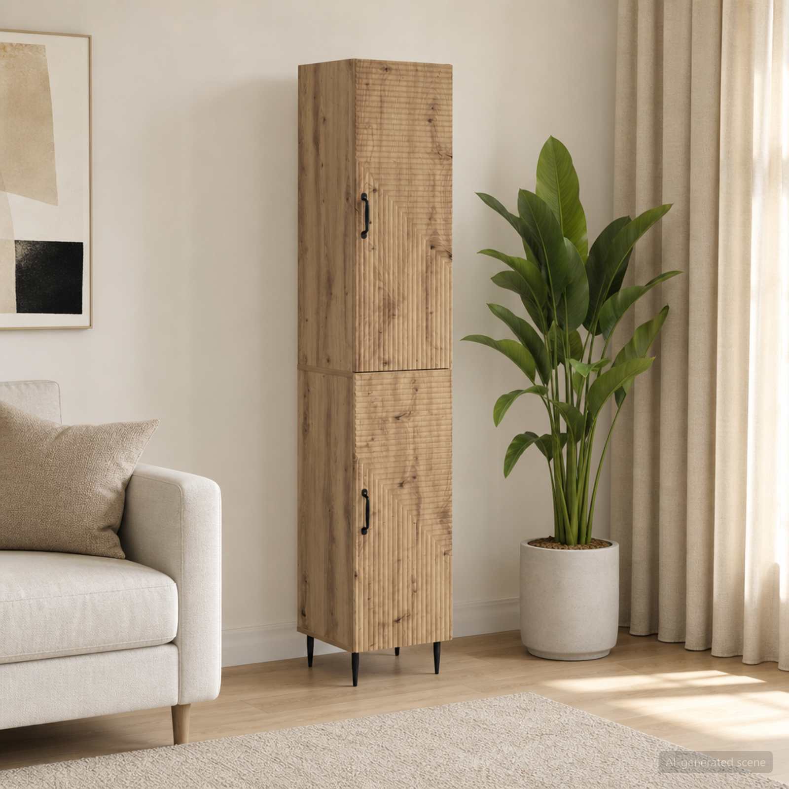 Kastenset 2 st Artisanaal eiken Bewerkt hout