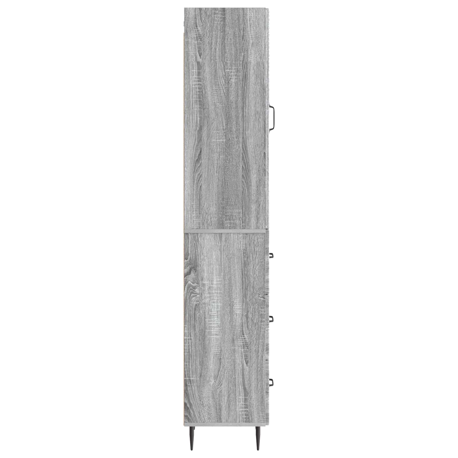 Kastenset 2 pcs Grijs Sonoma 33 x 34,5 x 90 cm Bewerkt hout – afbeelding 6
