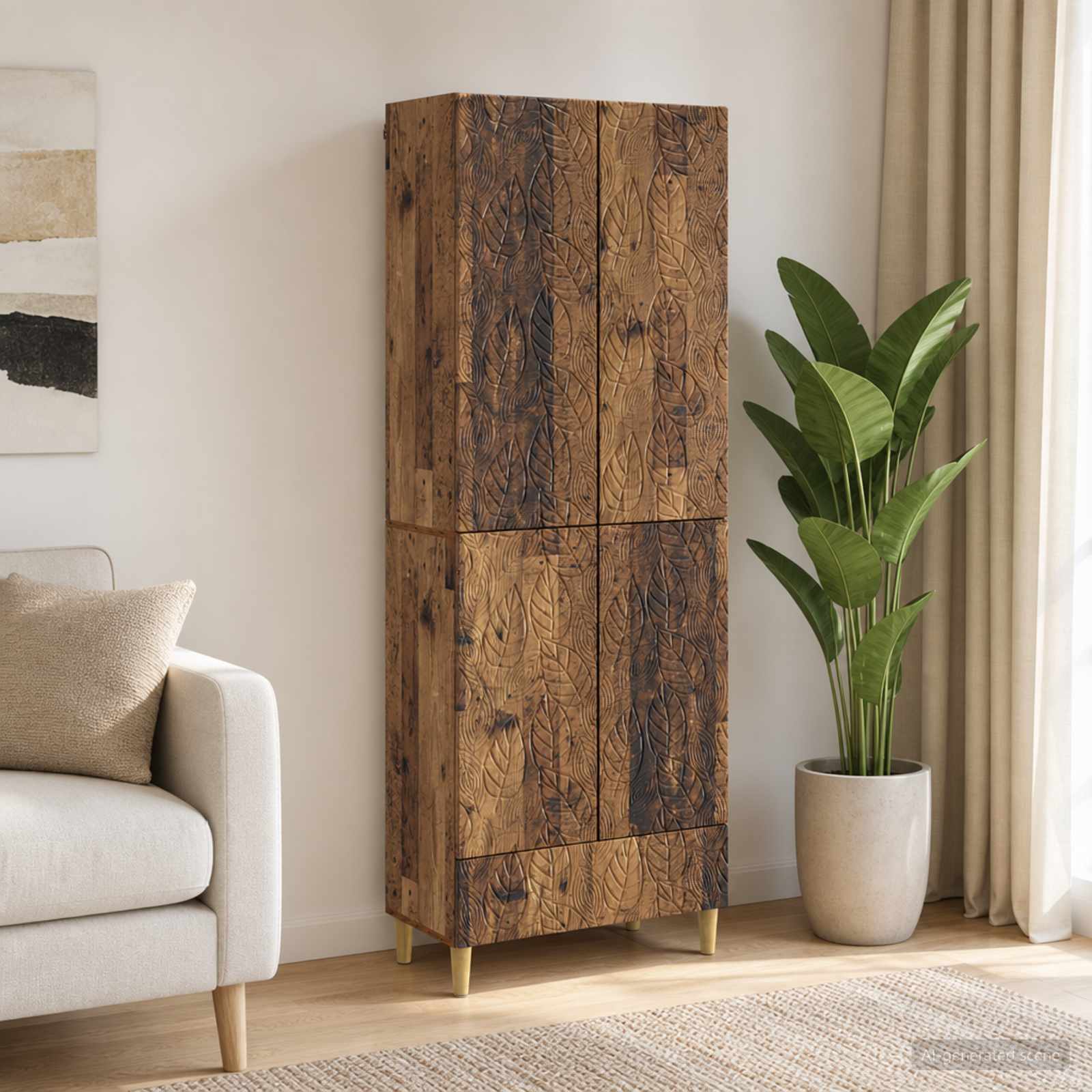 Kastenset 2 pcs Oud hout Bewerkt hout