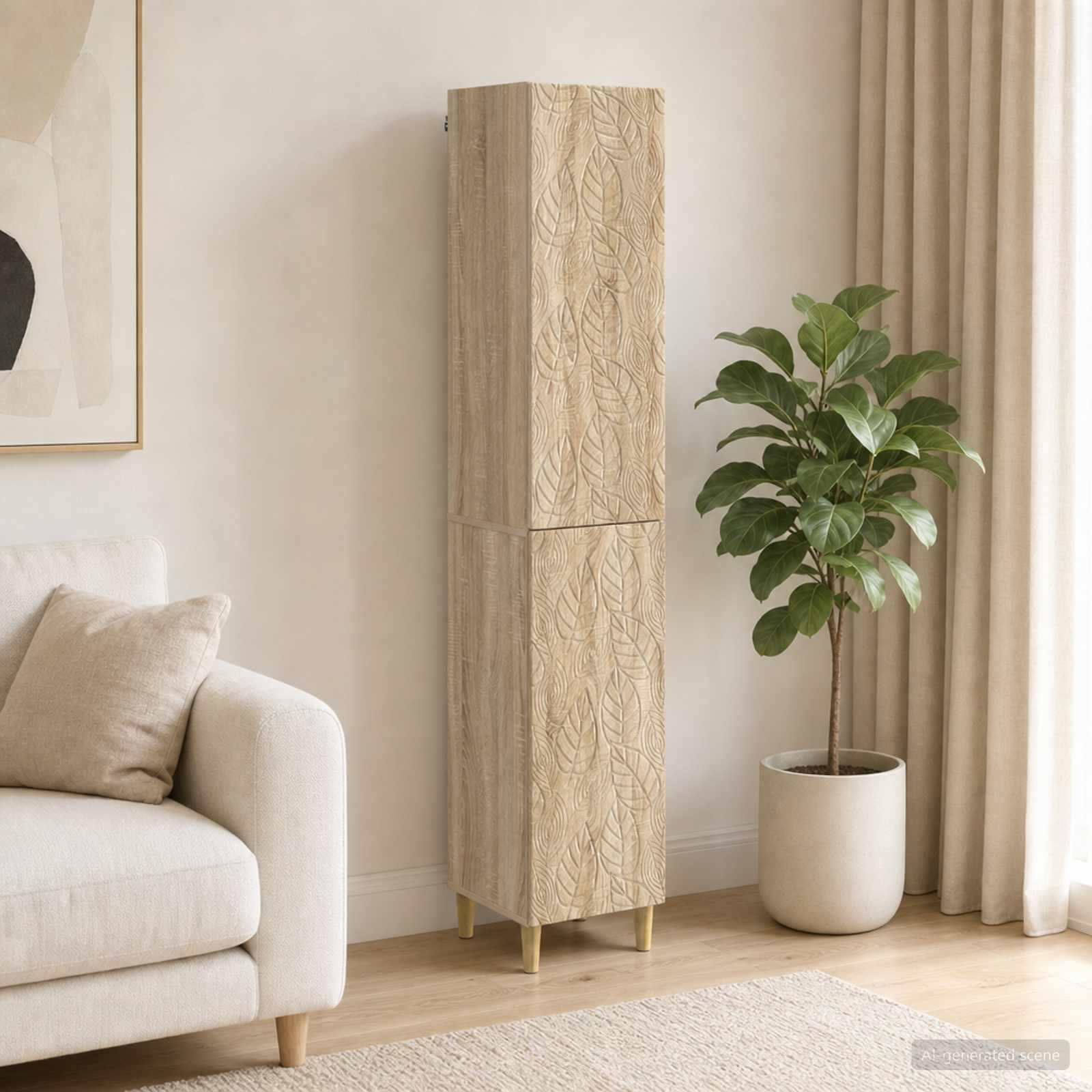 Kastenset 2 pcs Sonoma Eiken Bewerkt hout – afbeelding 1
