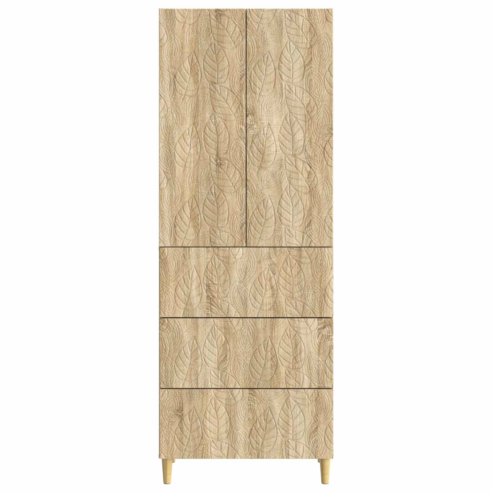 Kastenset 2 pcs Sonoma Eiken 66 x 34,5 x 90 cm Bewerkt hout – afbeelding 5