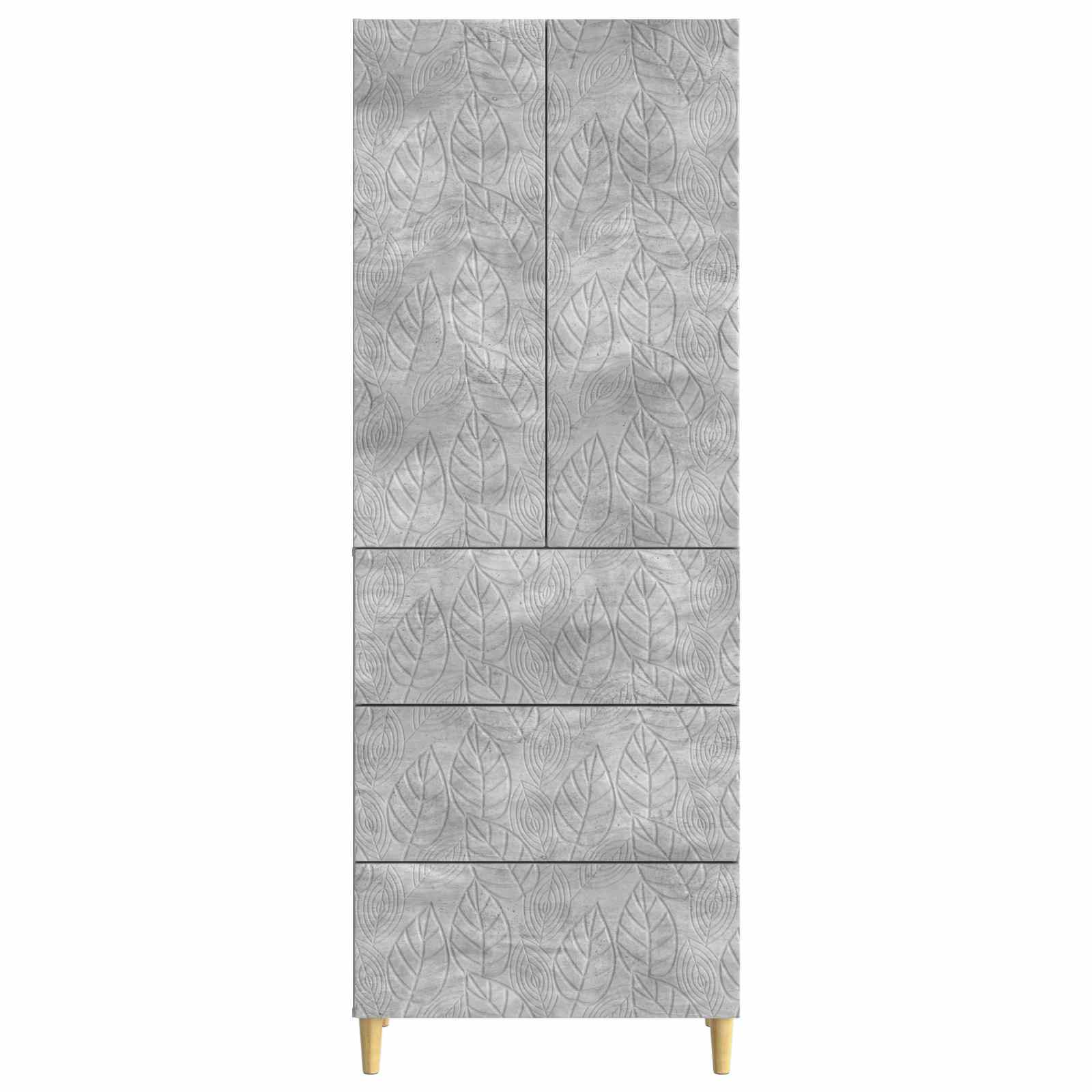 Kastenset 2 pcs Betongrijs 66 x 34,5 x 90 cm Bewerkt hout – afbeelding 5
