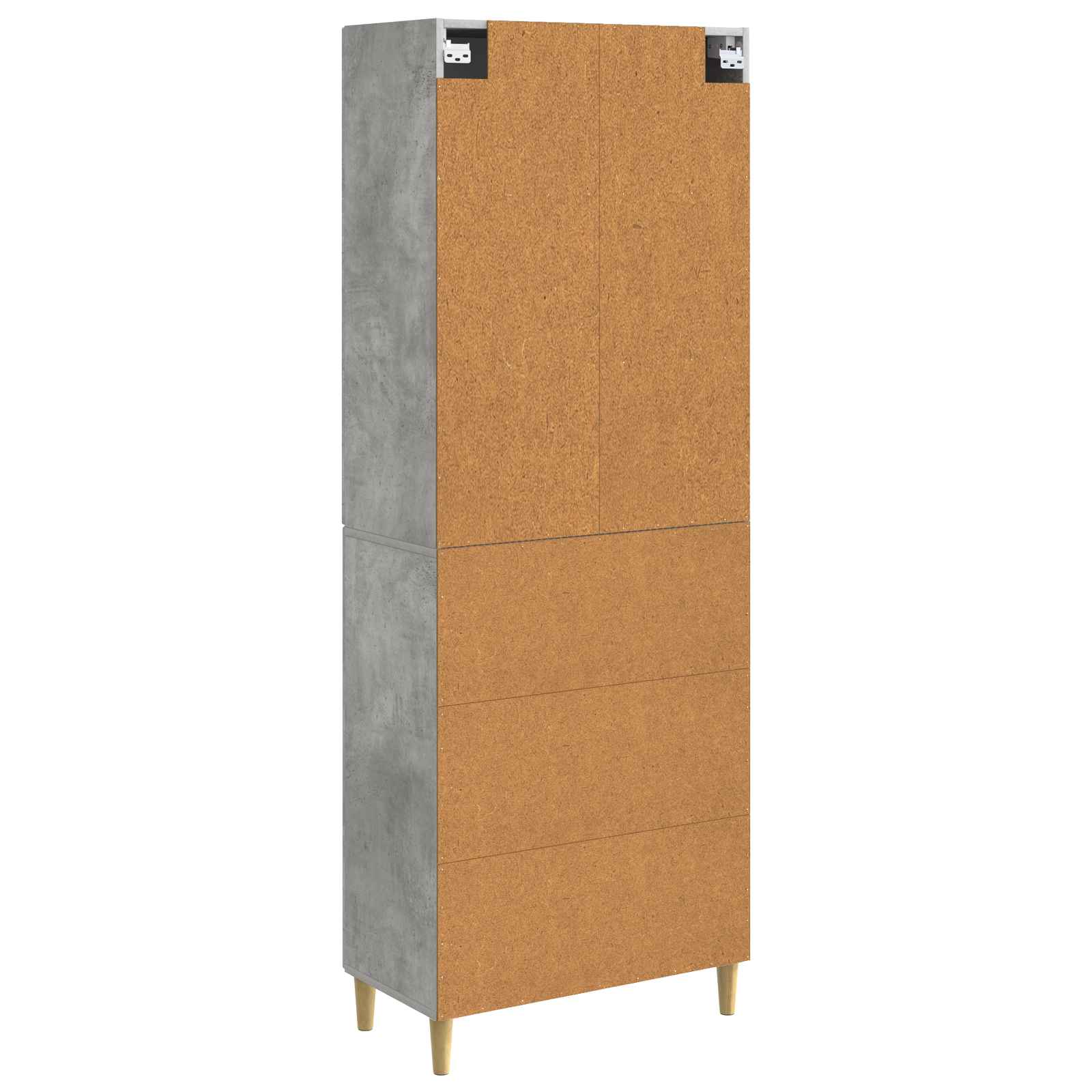 Kastenset 2 pcs Betongrijs 66 x 34,5 x 90 cm Bewerkt hout – afbeelding 7