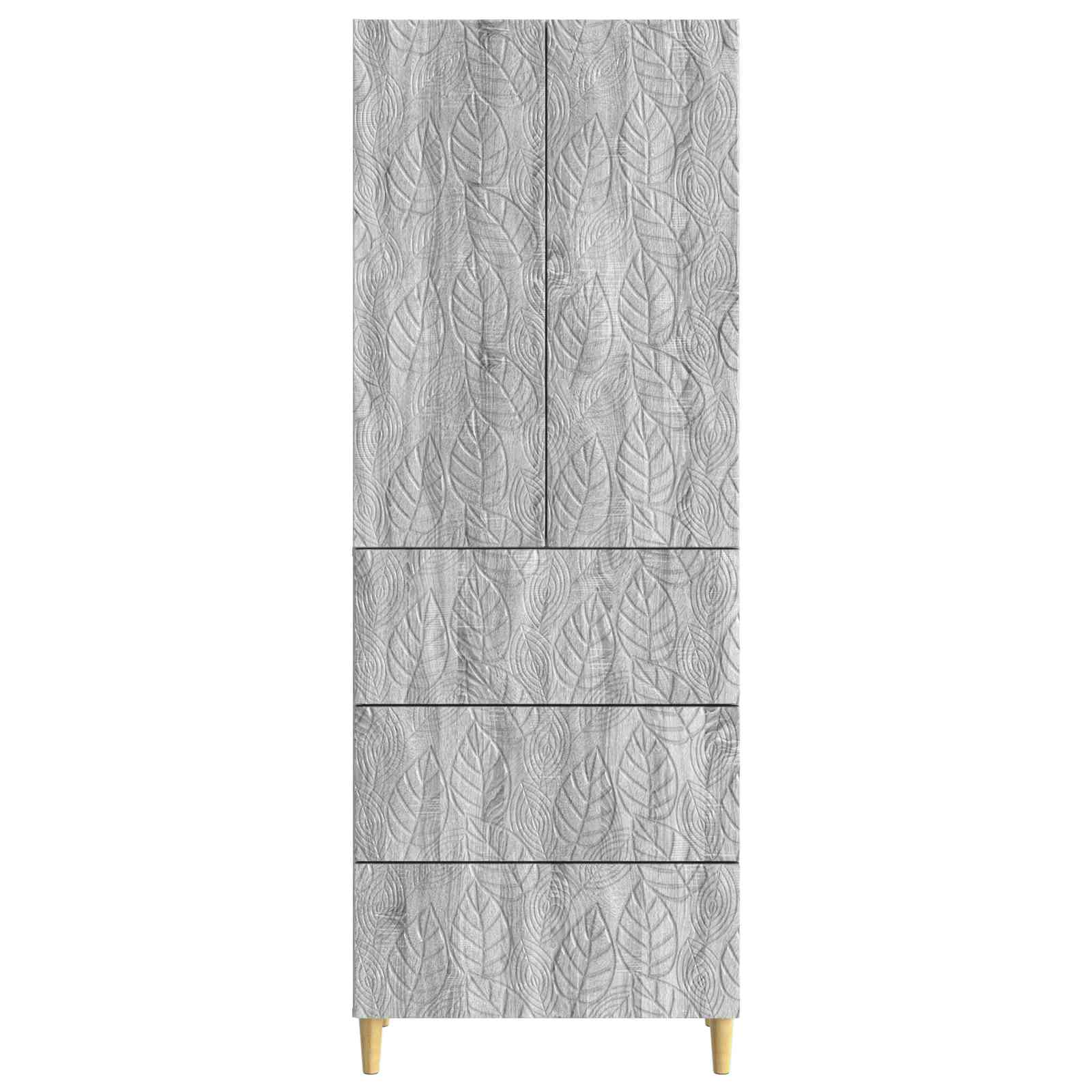 Kastenset 2 pcs Grijs Sonoma 66 x 34,5 x 90 cm Bewerkt hout – afbeelding 5