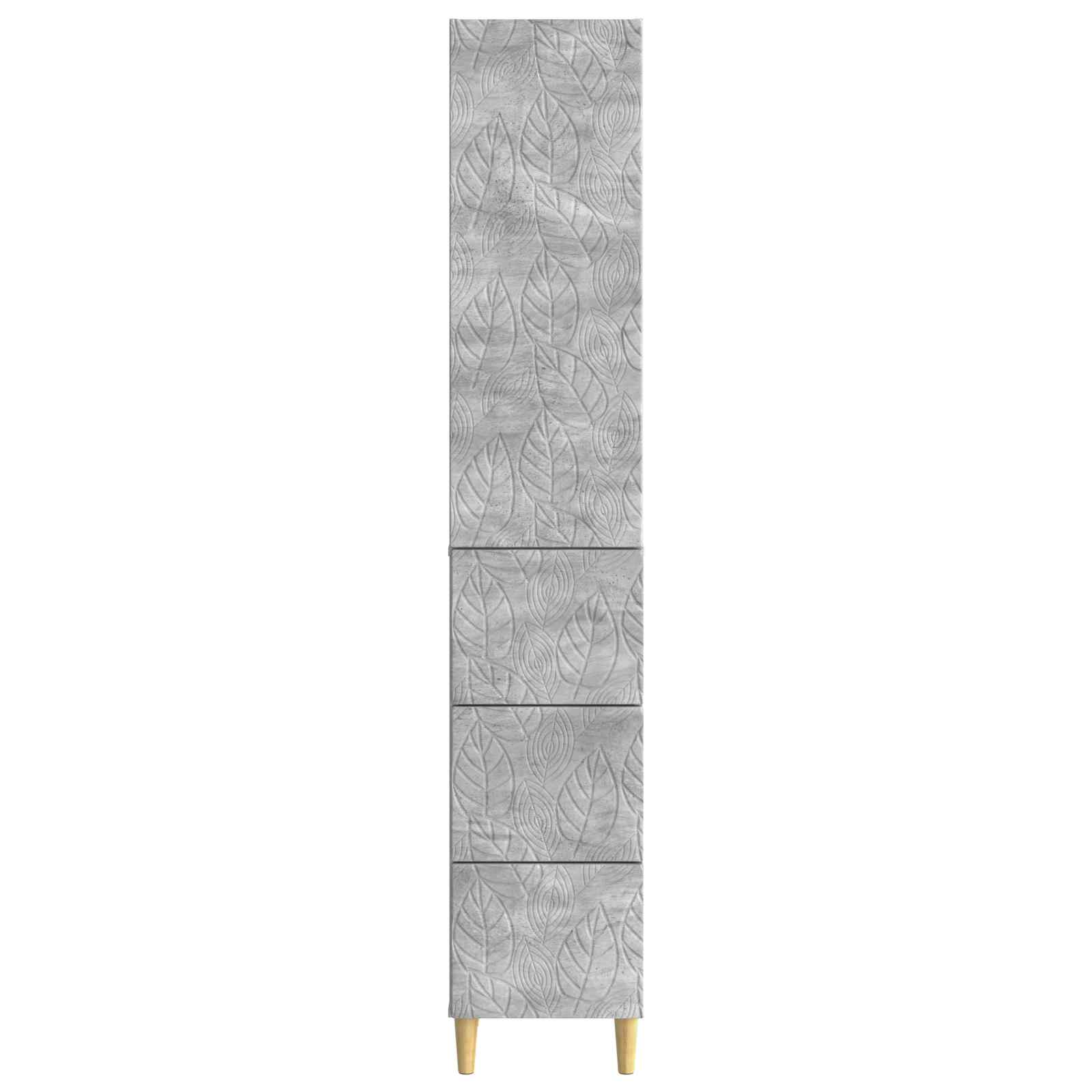 Kastenset 2 pcs Betongrijs 33 x 34,5 x 90 cm Bewerkt hout – afbeelding 5