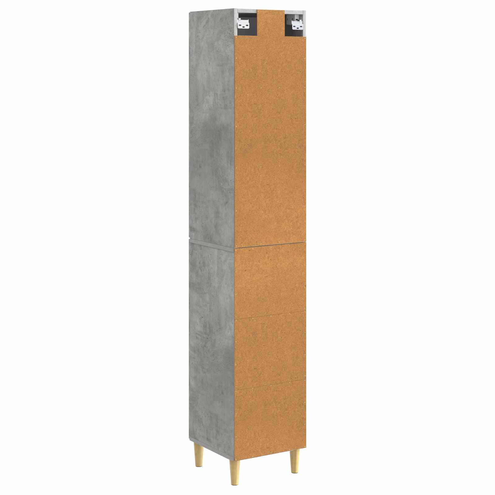 Kastenset 2 pcs Betongrijs 33 x 34,5 x 90 cm Bewerkt hout – afbeelding 7