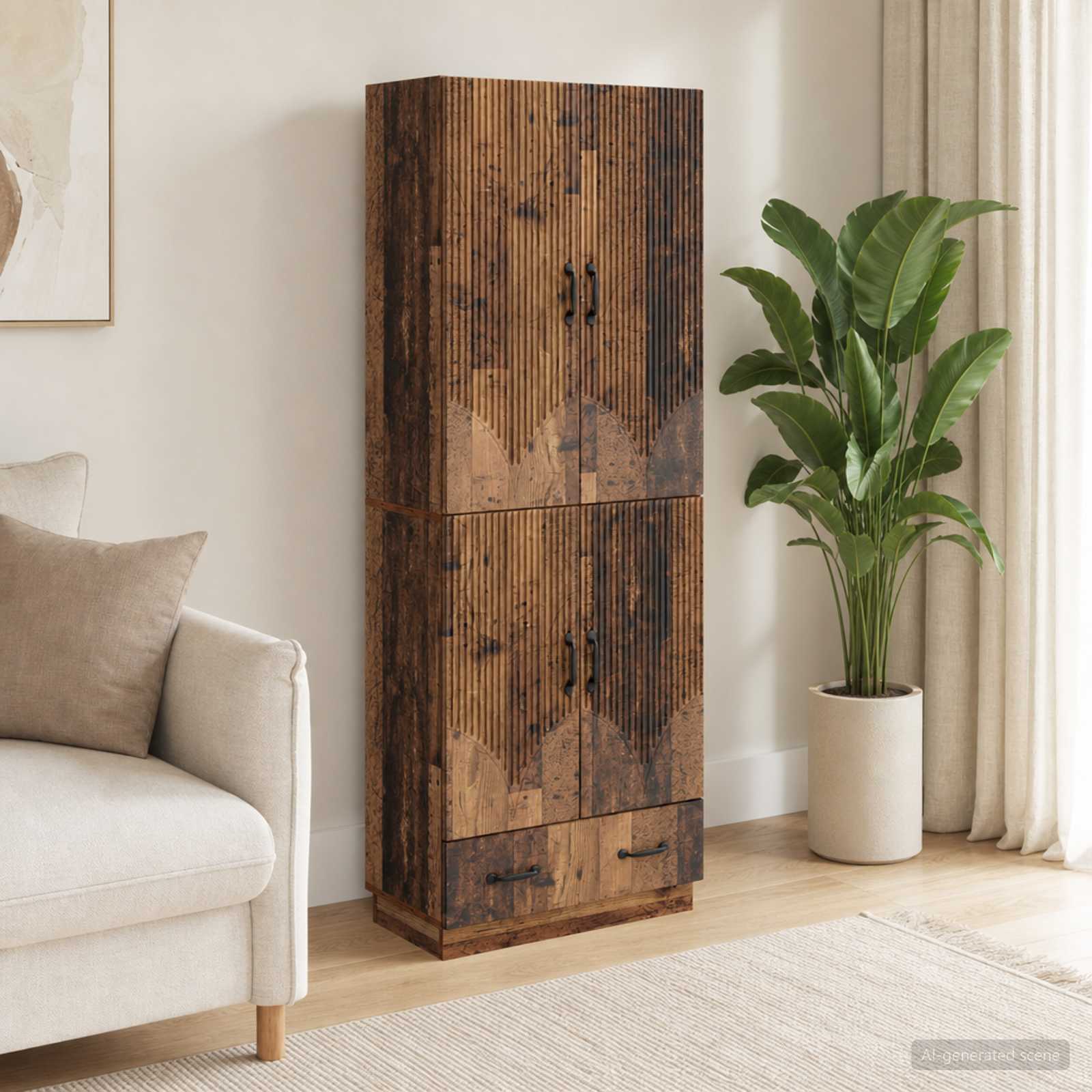 Kastenset 2 pcs Oud hout Bewerkt hout