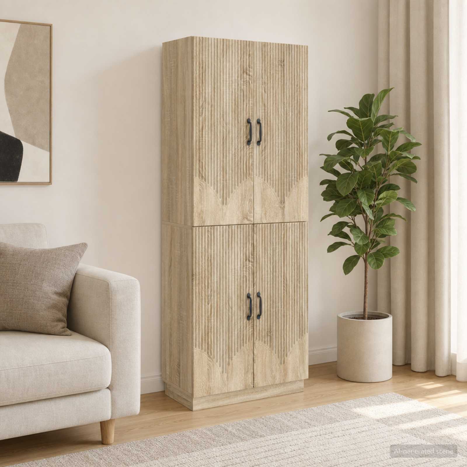 Kastenset 2 pcs Sonoma Eiken Bewerkt hout