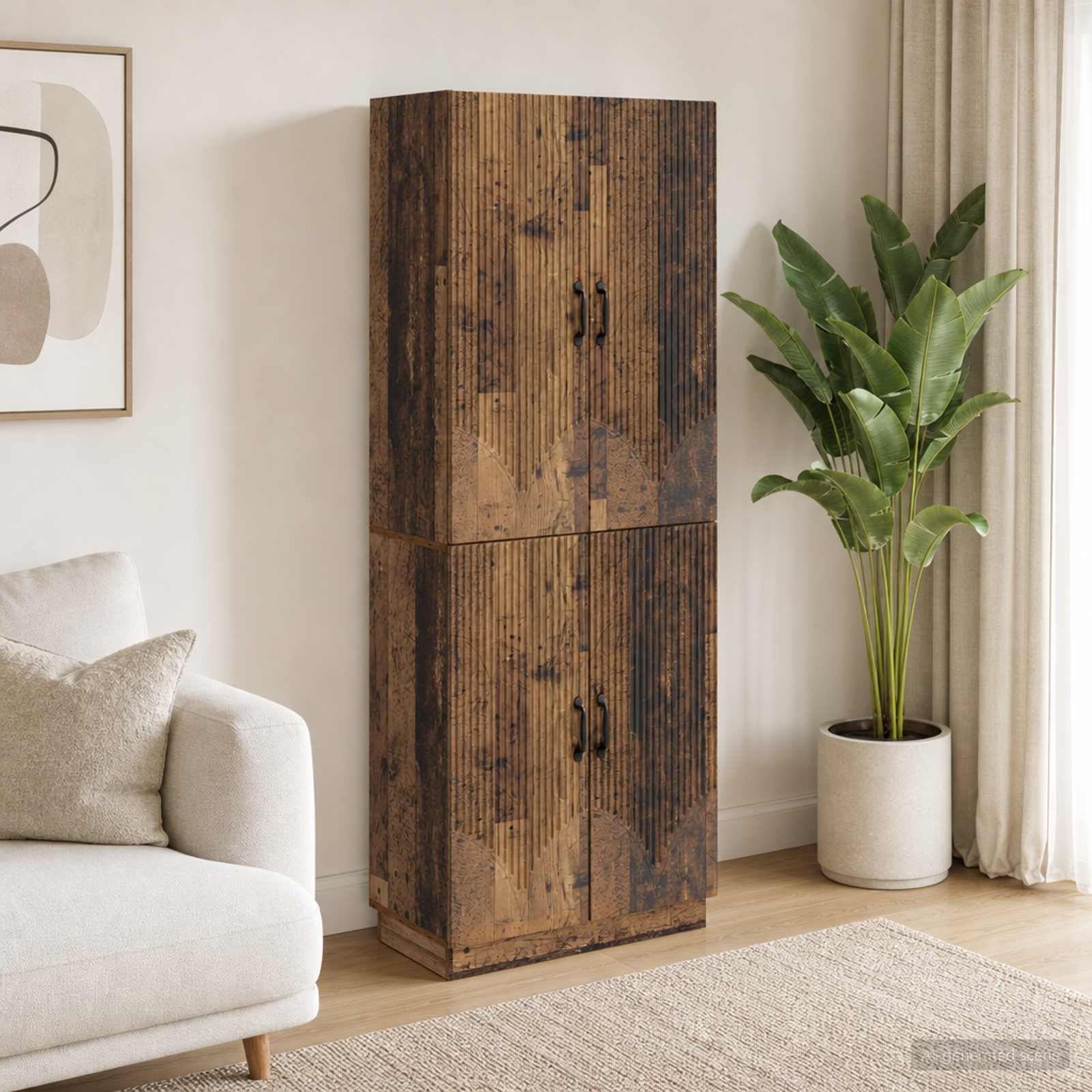 Kastenset 2 pcs Oud hout Bewerkt hout – afbeelding 1
