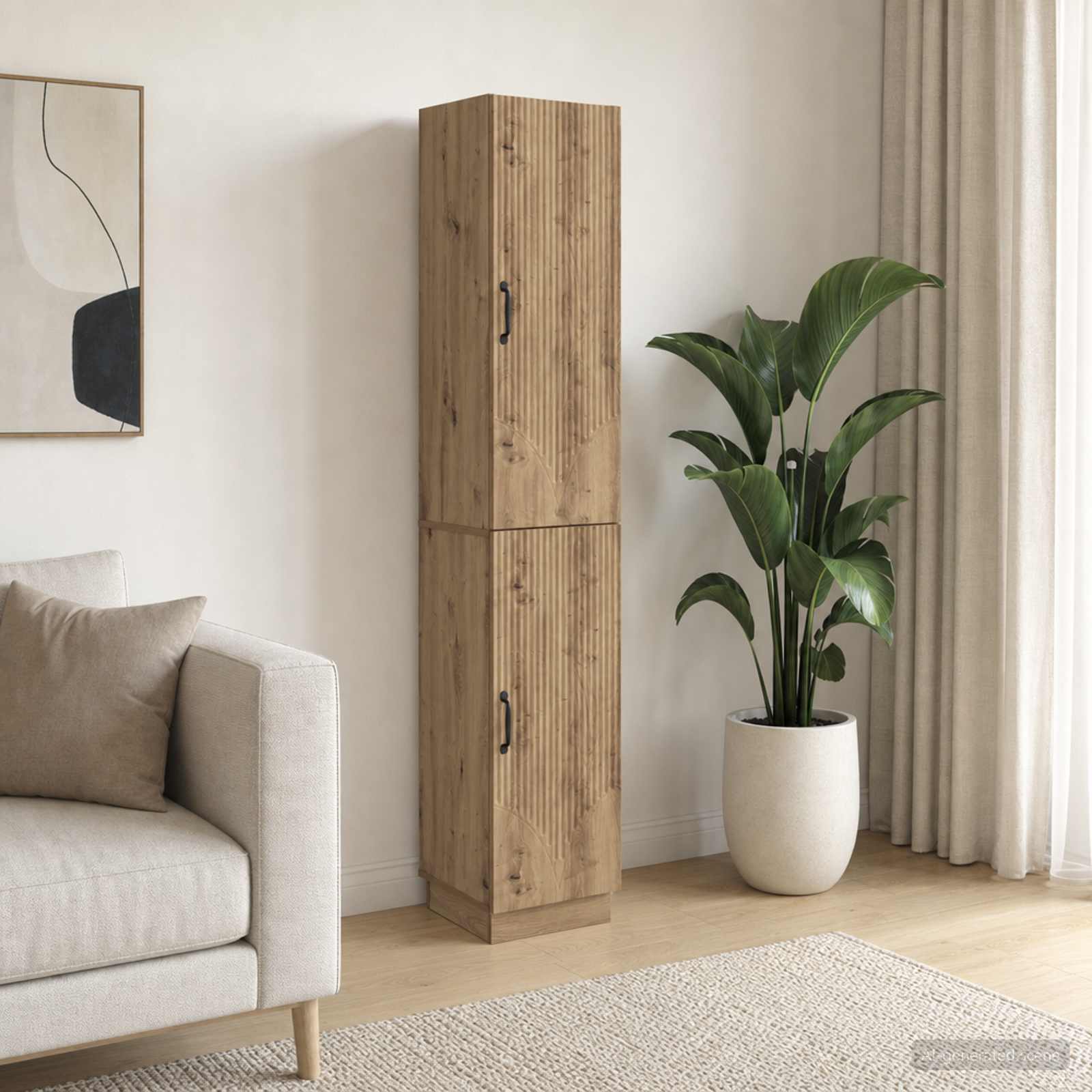 Kastenset 2 st Artisanaal eiken Bewerkt hout