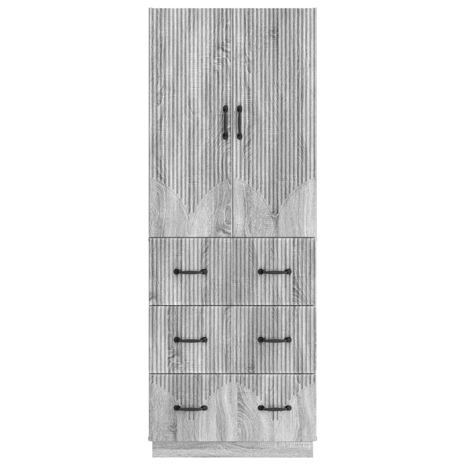Kastenset 2 pcs Grijs Sonoma 66 x 34,5 x 87 cm Bewerkt hout – afbeelding 5
