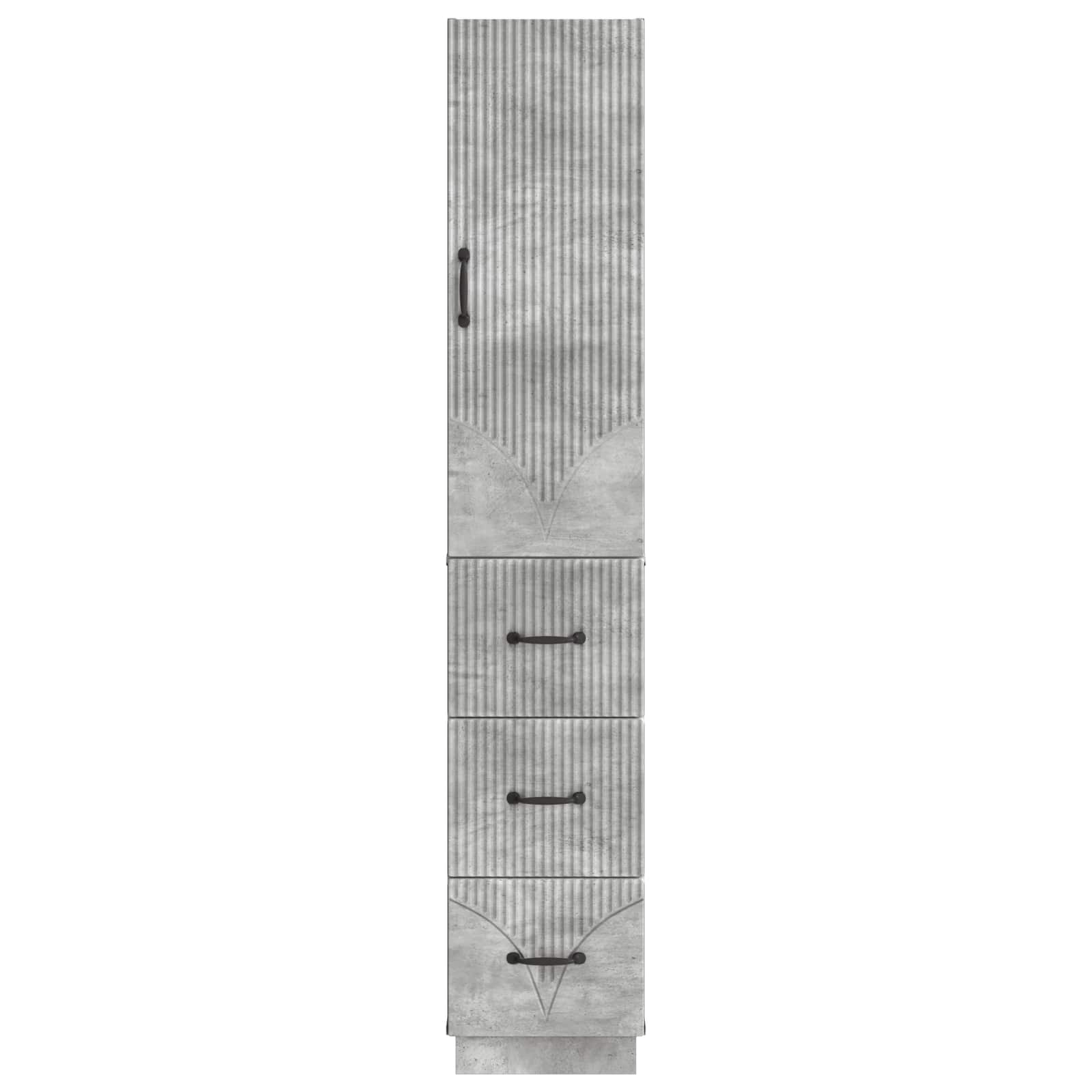 Kastenset 2 pcs Betongrijs 33 x 34,5 x 87 cm Bewerkt hout – afbeelding 5