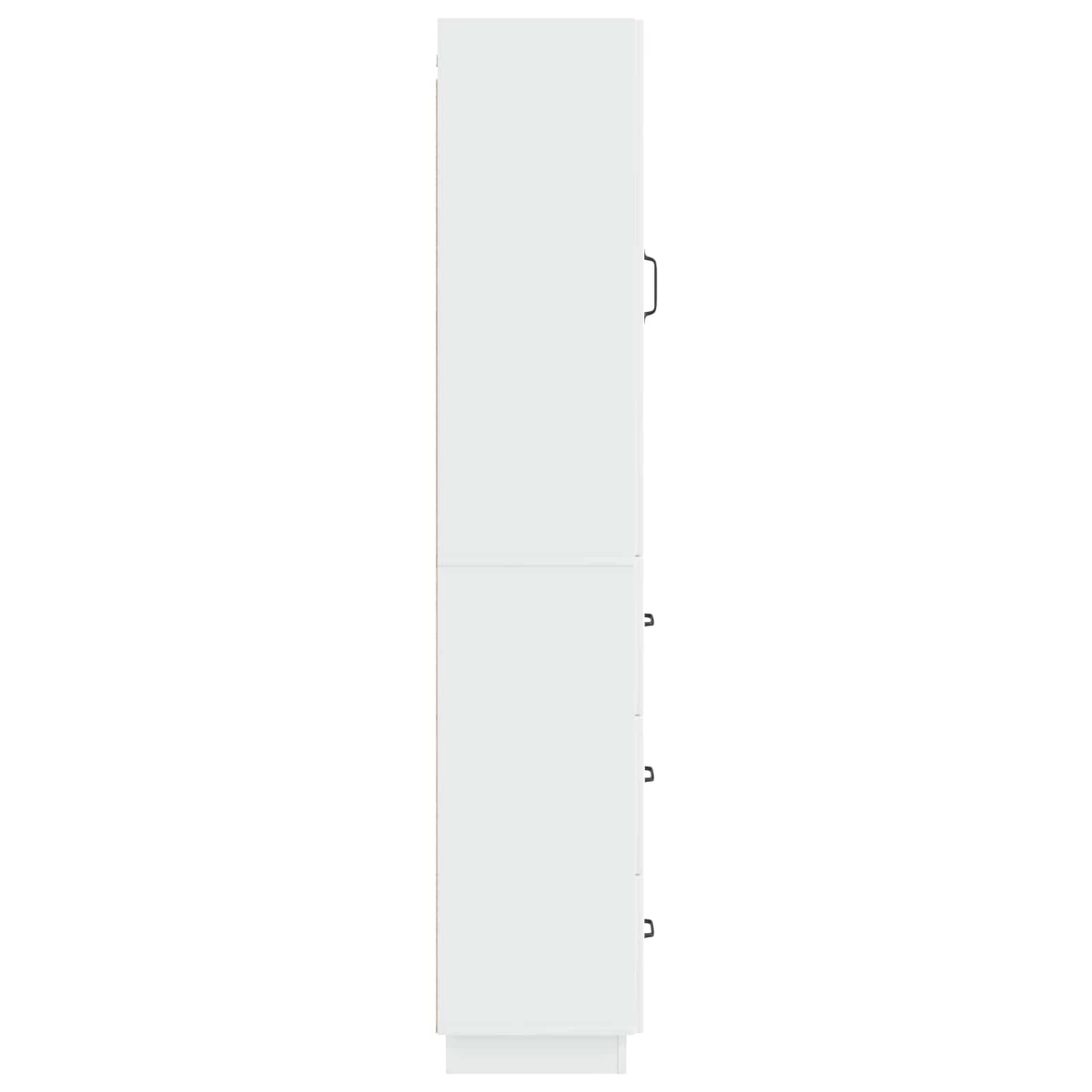 Kastenset 2 pcs Hoogglans Wit 33 x 34,5 x 87 cm Bewerkt hout – afbeelding 6