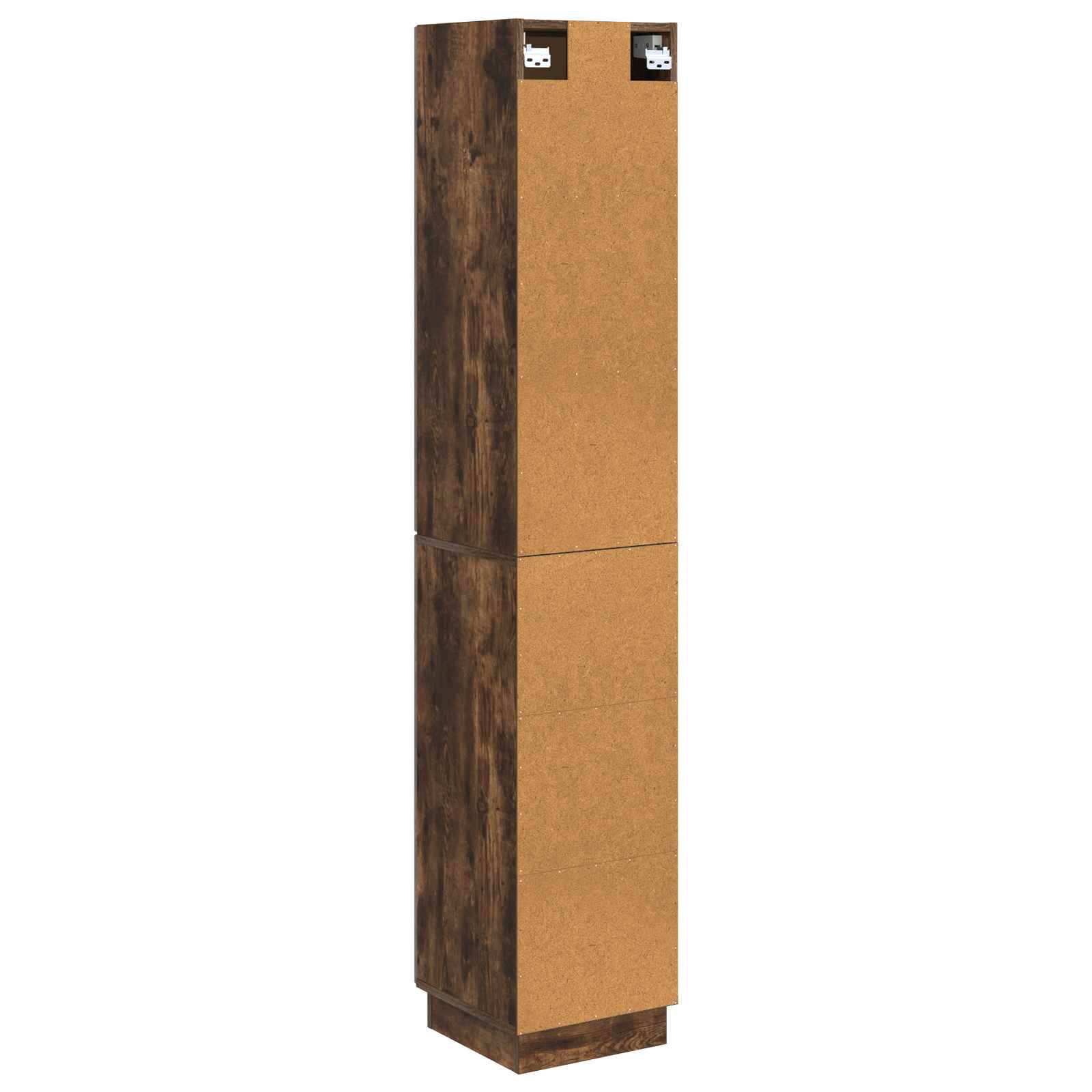 Kastenset 2 pcs Gerookt eiken 33 x 34,5 x 87 cm Bewerkt hout – afbeelding 7