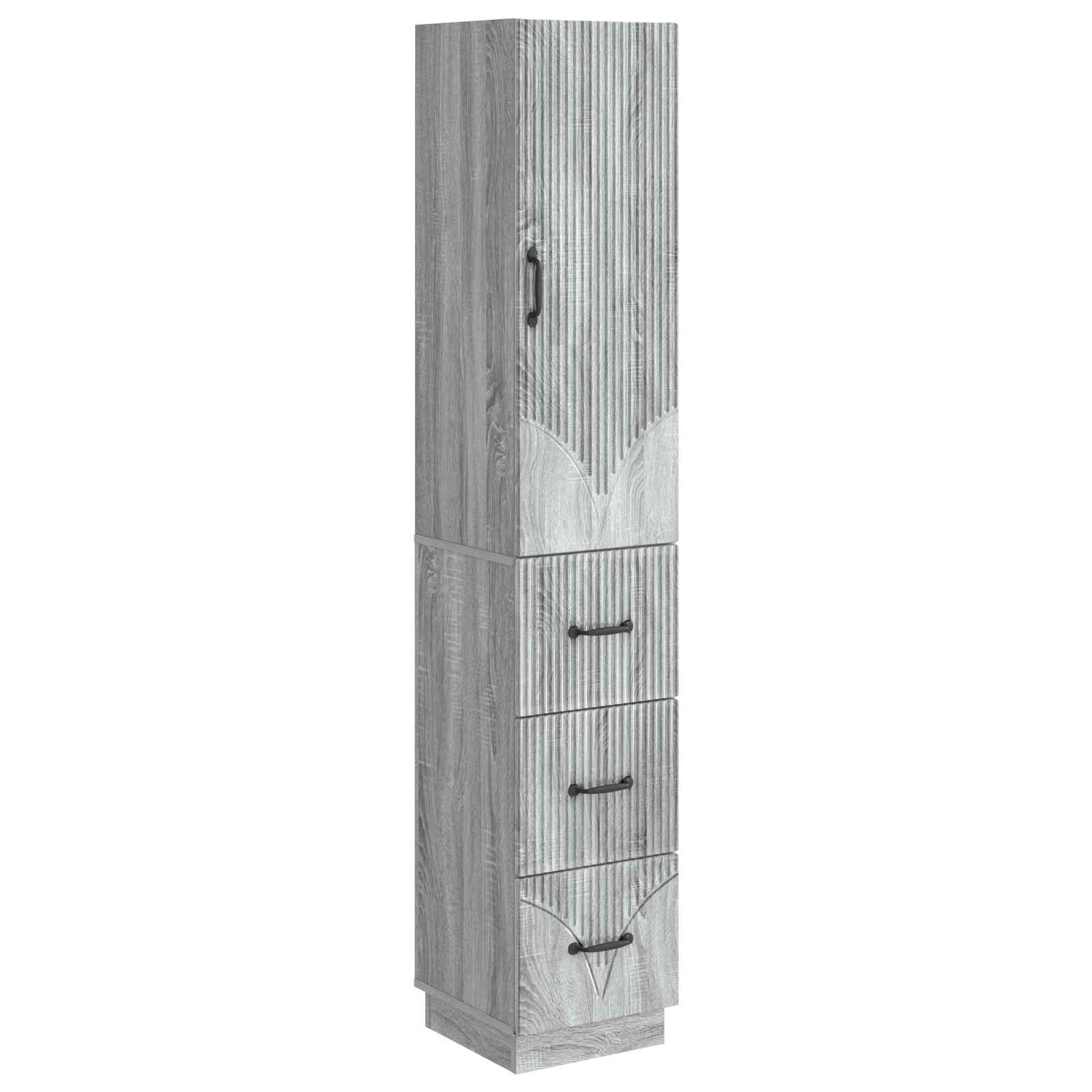 Kastenset 2 pcs Grijs Sonoma 33 x 34,5 x 87 cm Bewerkt hout – afbeelding 2