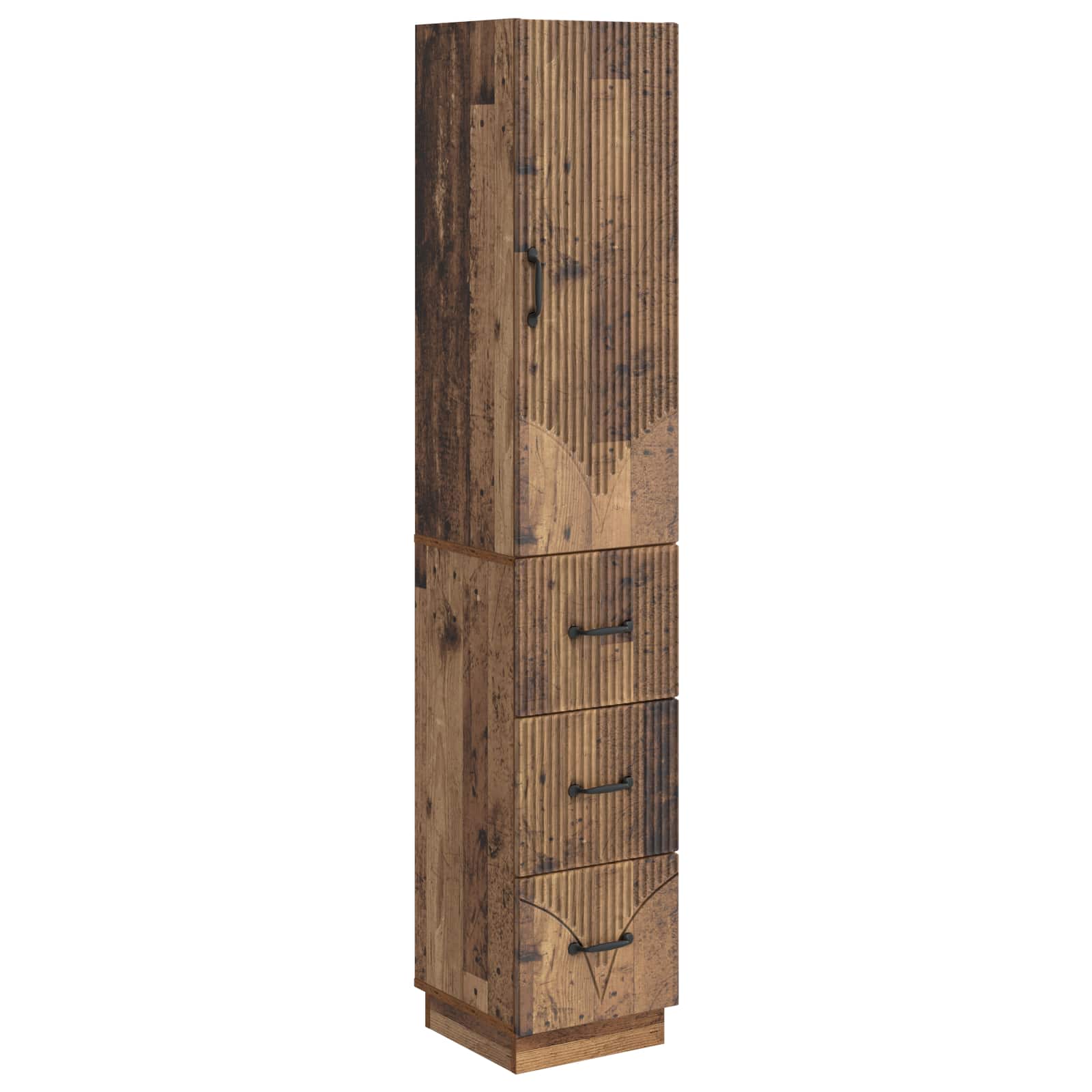 Kastenset 2 pcs Oud hout 33 x 34,5 x 87 cm Bewerkt hout – afbeelding 2