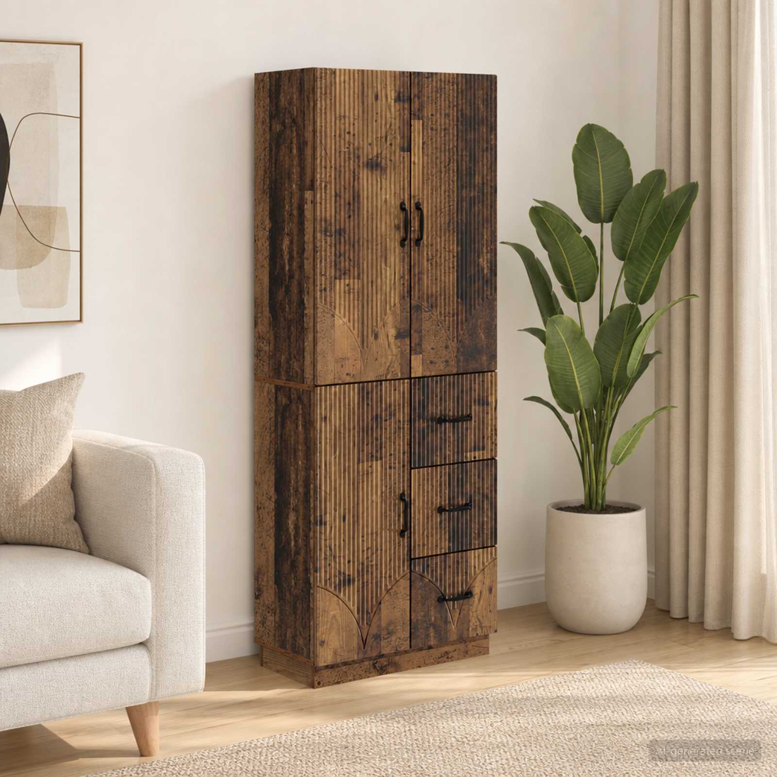 Kastenset 2 pcs Oud hout Bewerkt hout – afbeelding 1