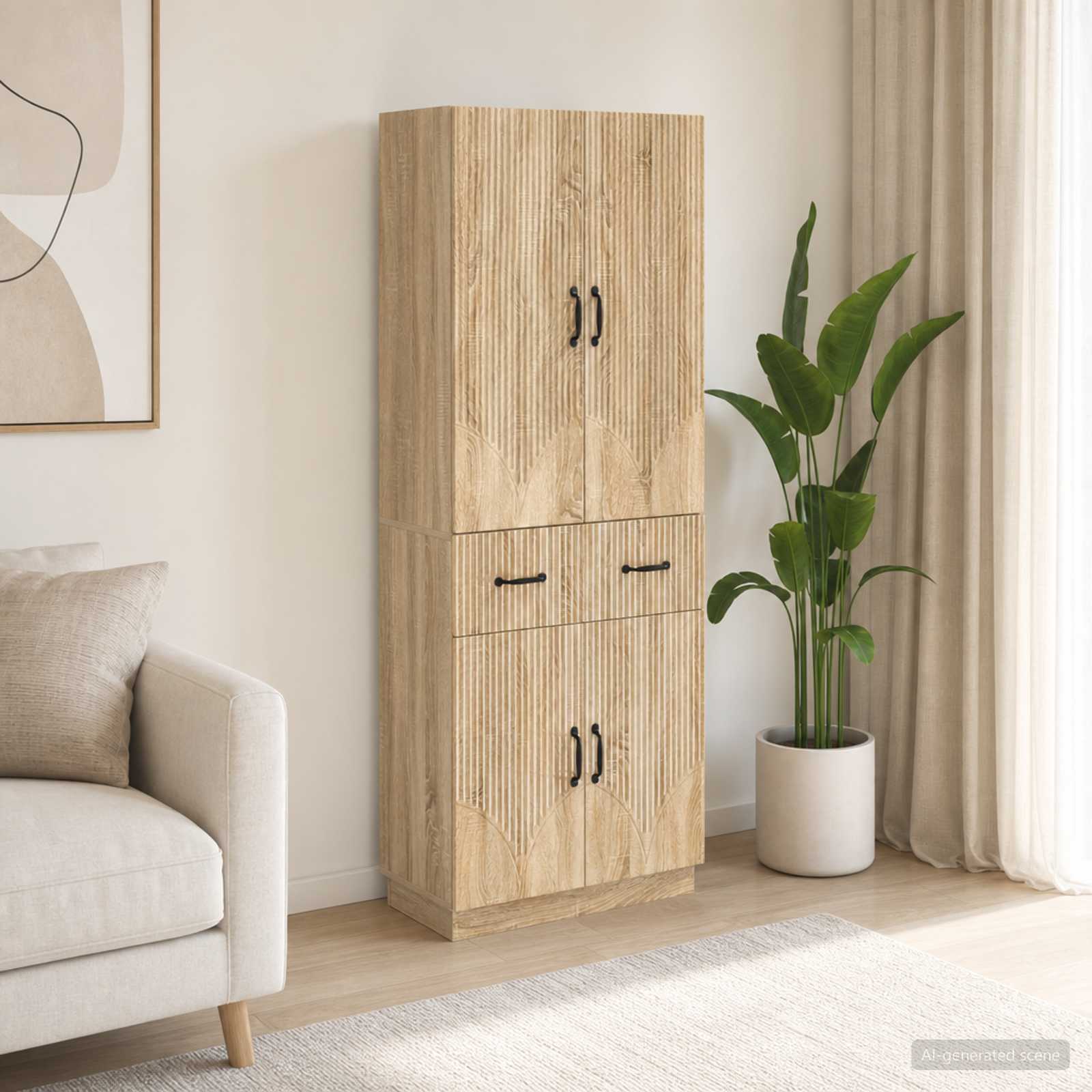Kastenset 2 pcs Sonoma Eiken Bewerkt hout – afbeelding 1
