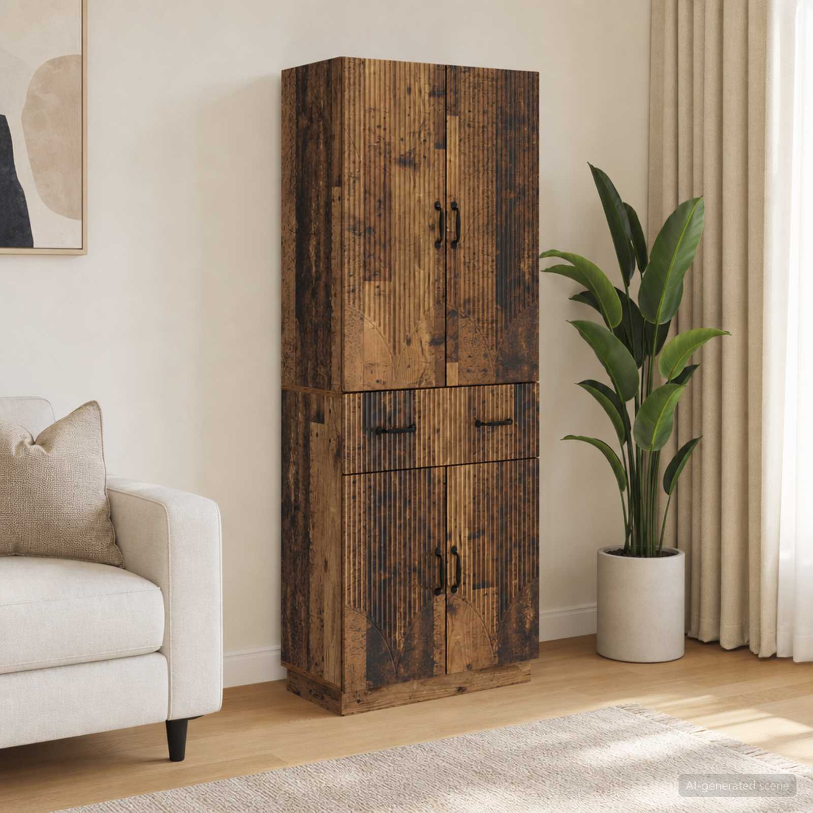 Kastenset 2 pcs Oud hout Bewerkt hout