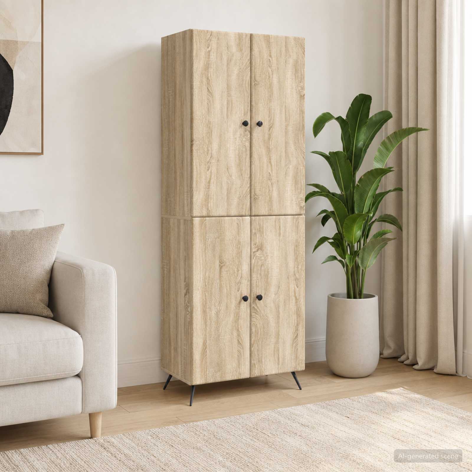 Kastenset 2 pcs Sonoma Eiken Bewerkt hout