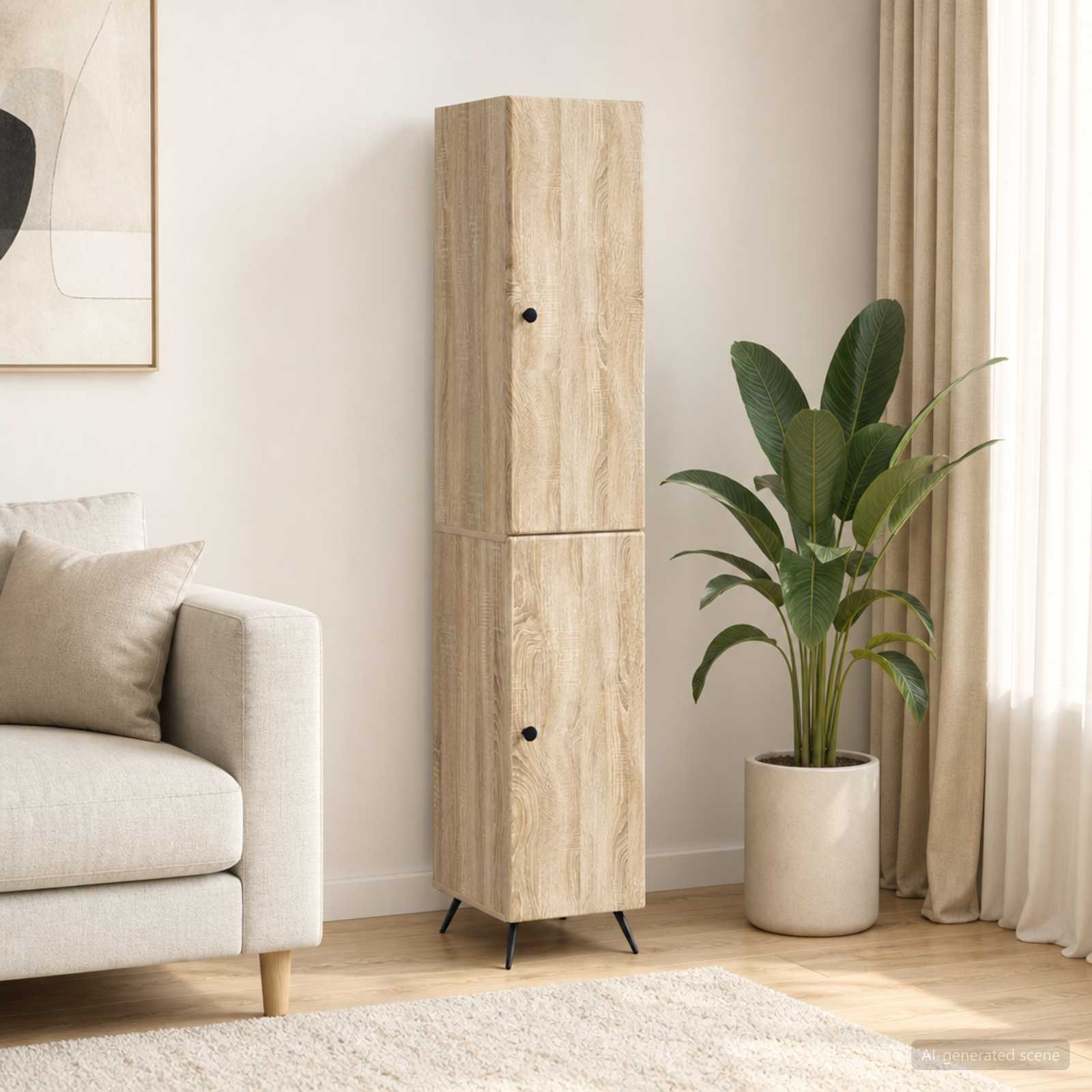 Kastenset 2 pcs Sonoma Eiken Bewerkt hout