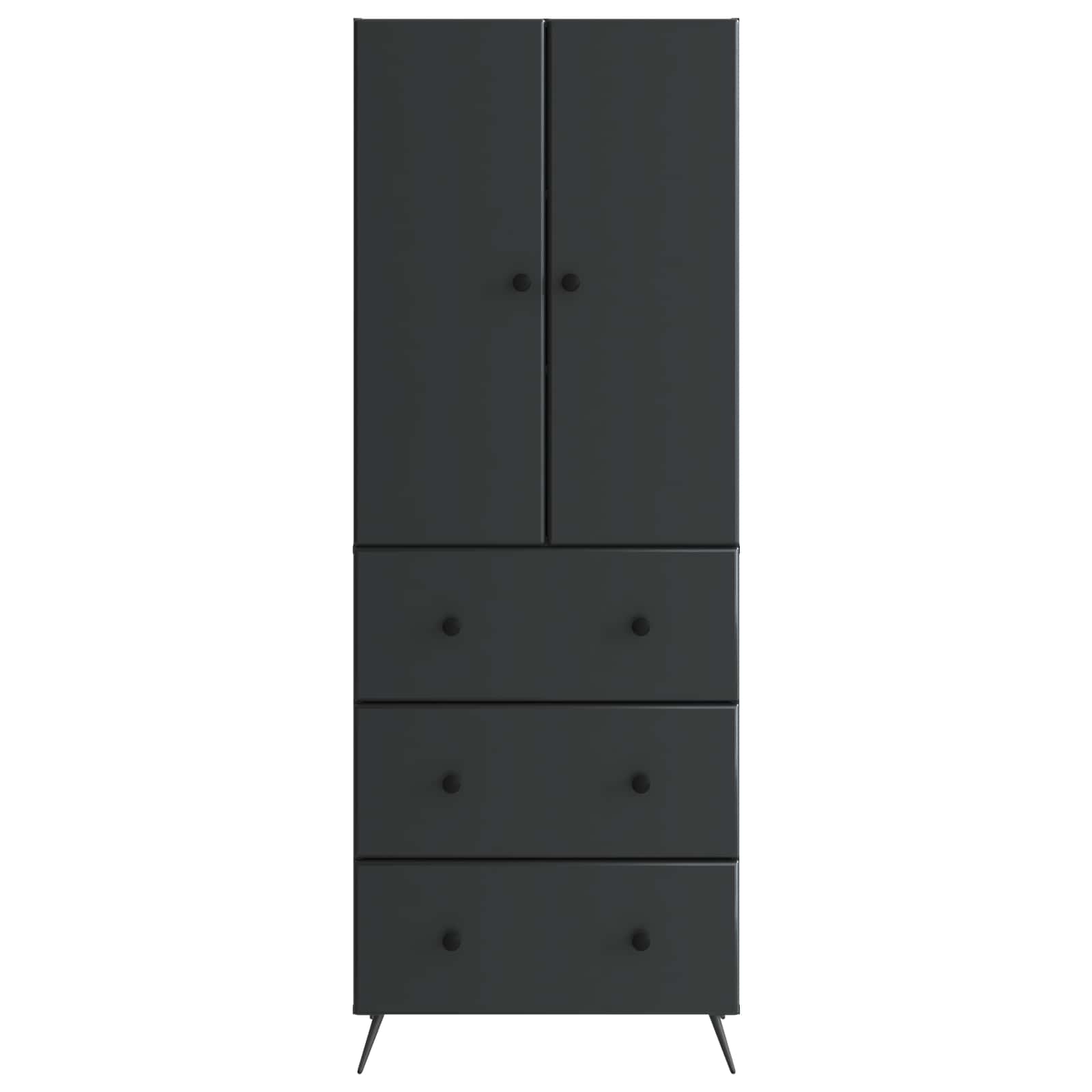 Kastenset 2 pcs Zwart 66 x 34,5 x 90 cm Bewerkt hout – afbeelding 5
