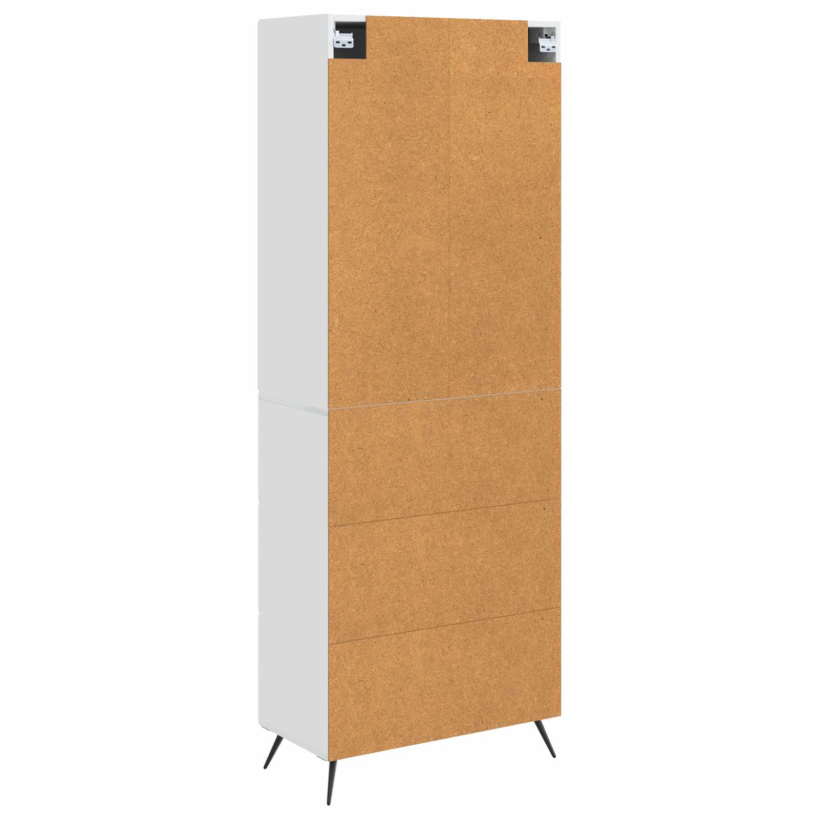 Kastenset 2 pcs Hoogglans Wit 66 x 34,5 x 90 cm Bewerkt hout – afbeelding 7