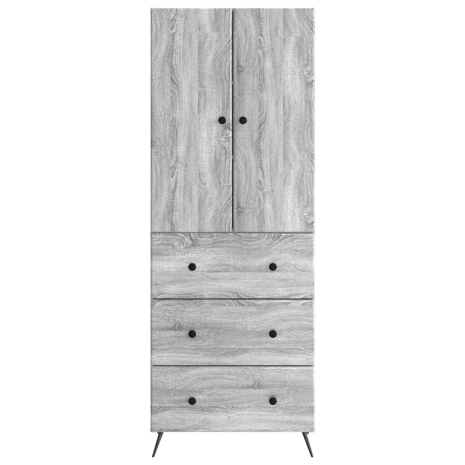 Kastenset 2 pcs Grijs Sonoma 66 x 34,5 x 90 cm Bewerkt hout – afbeelding 5