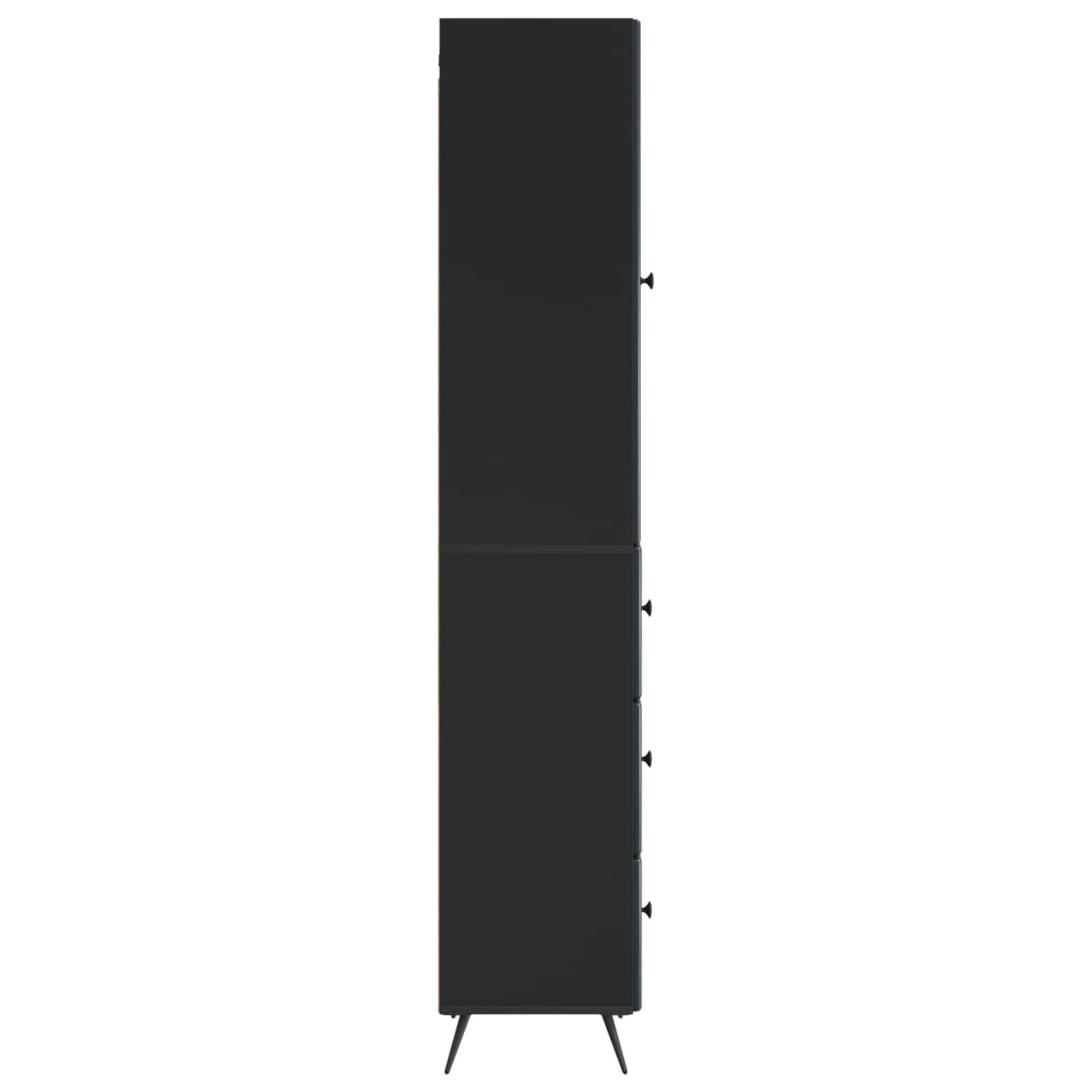 Kastenset 2 pcs Zwart 34,5 x 34,5 x 90 cm Bewerkt hout – afbeelding 6