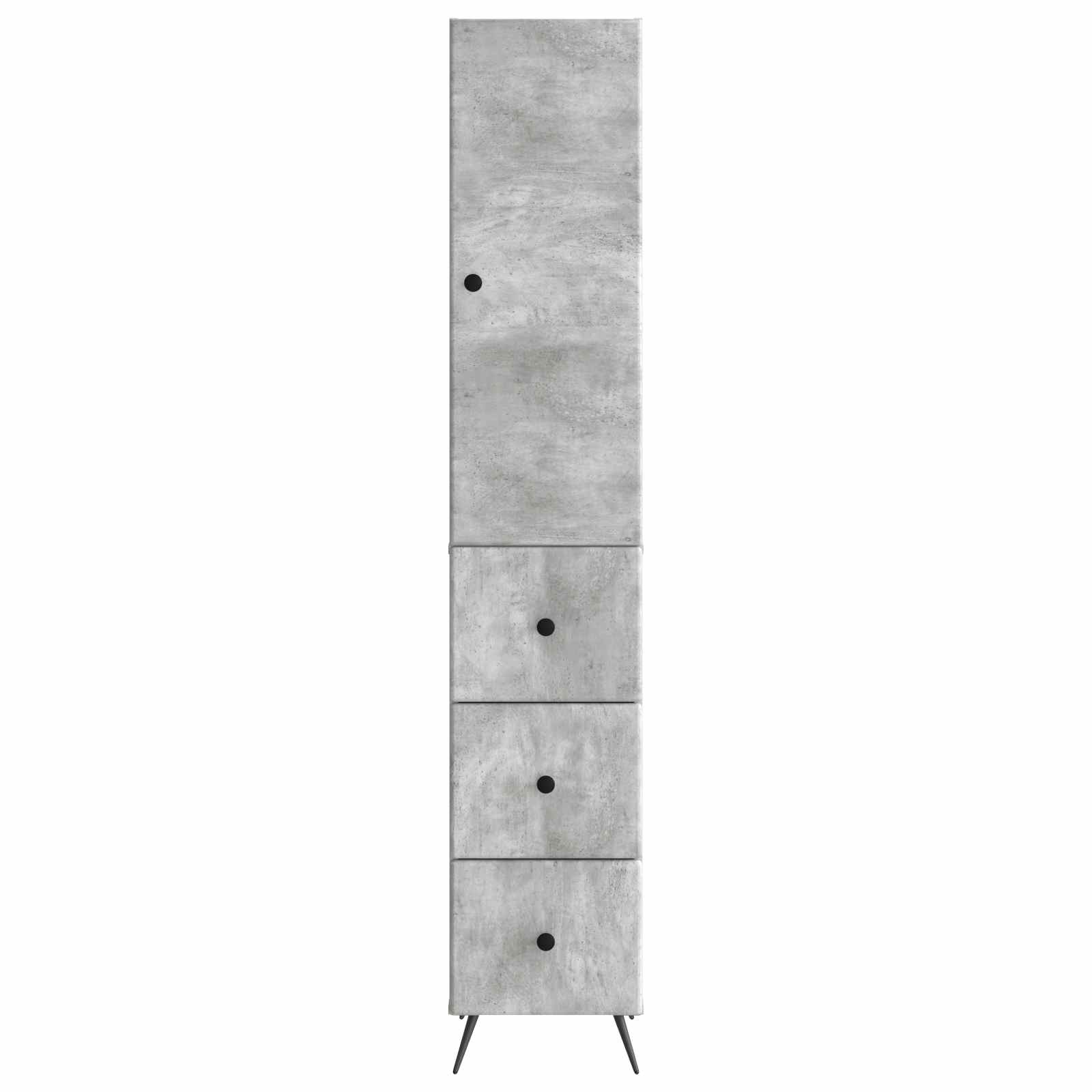 Kastenset 2 pcs Betongrijs 34,5 x 34,5 x 90 cm Bewerkt hout – afbeelding 5