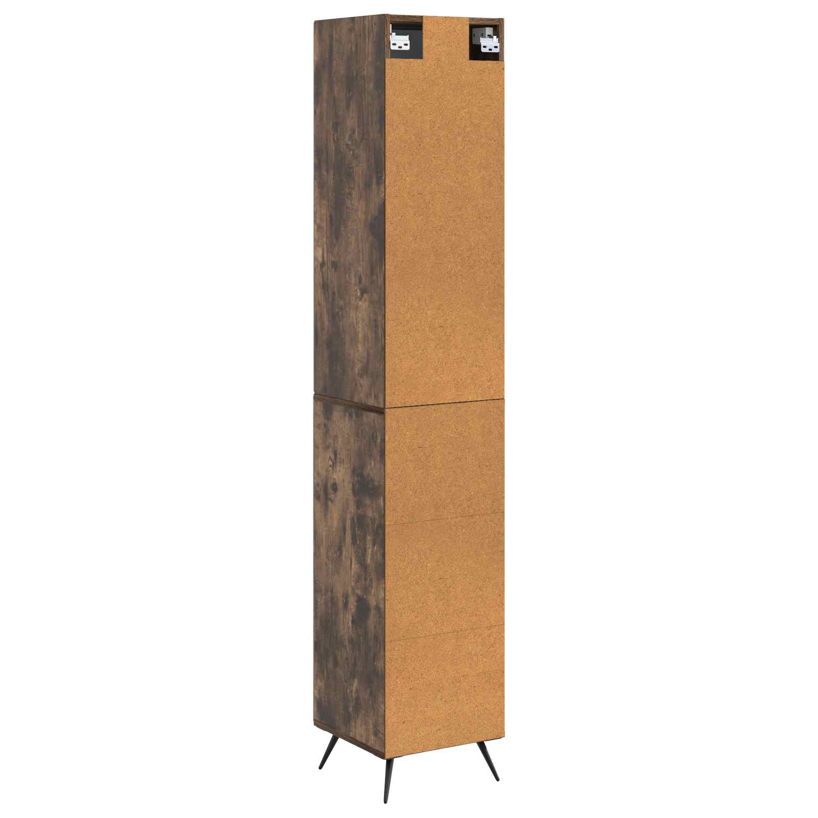 Kastenset 2 pcs Gerookt eiken 34,5 x 34,5 x 90 cm Bewerkt hout – afbeelding 7