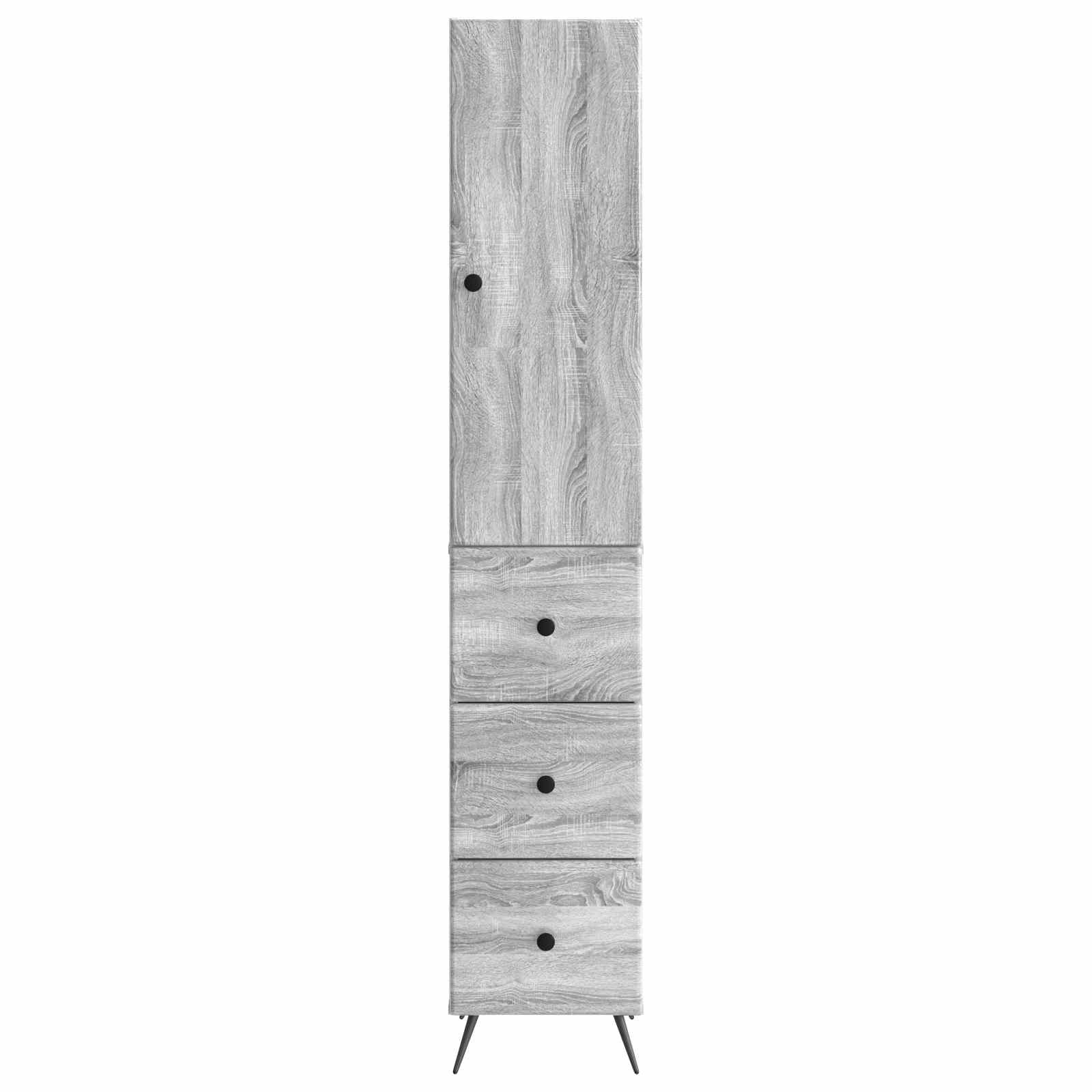 Kastenset 2 pcs Grijs Sonoma 34,5 x 34,5 x 90 cm Bewerkt hout – afbeelding 5